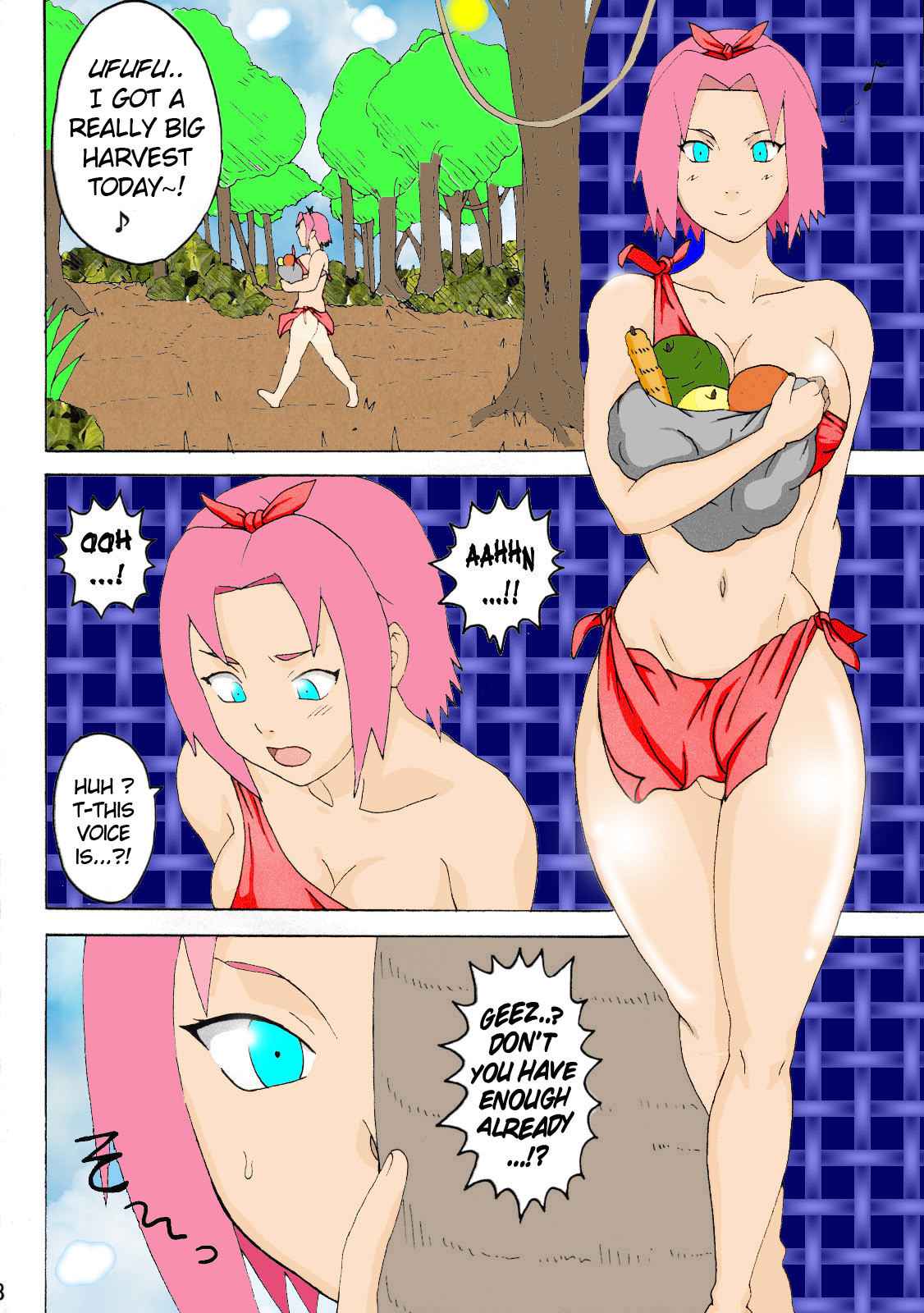 Sakura and Tsunade in Jungle with Naruto by Naruhodo (naruto uzumaki,sakura haruna,tsunade)