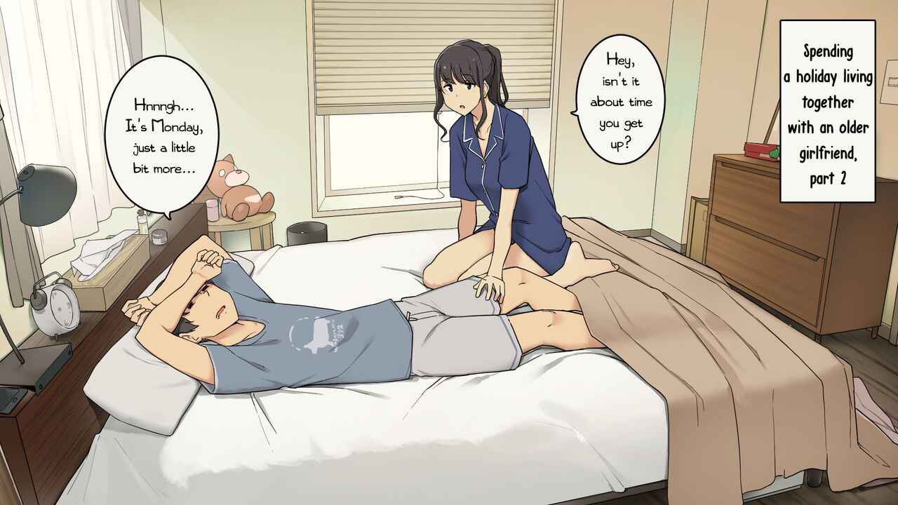 [Wakamatsu] Fudan Onkou na Toshiue Kanojo ni Ichinichijuu Tatasare Semerare Tsuzukeru Hanashi (Something Mild-Mannered Girlfriend Erections Teasing) [English]