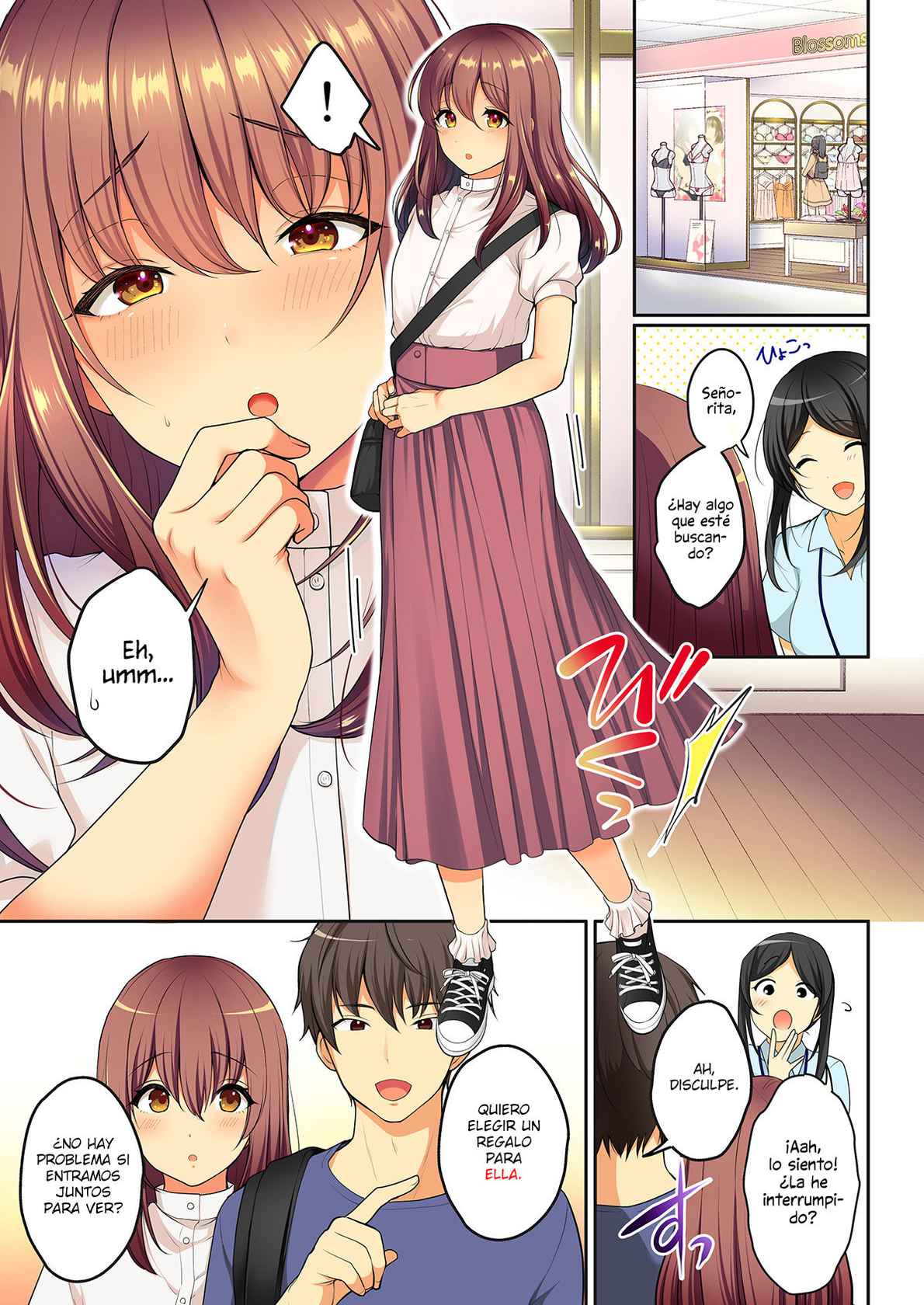 [Kakukonoka (Menoko)] Senpai no Oppai ~Josou Date Hen~ [Spanish] [Mely Scans] [Digital]