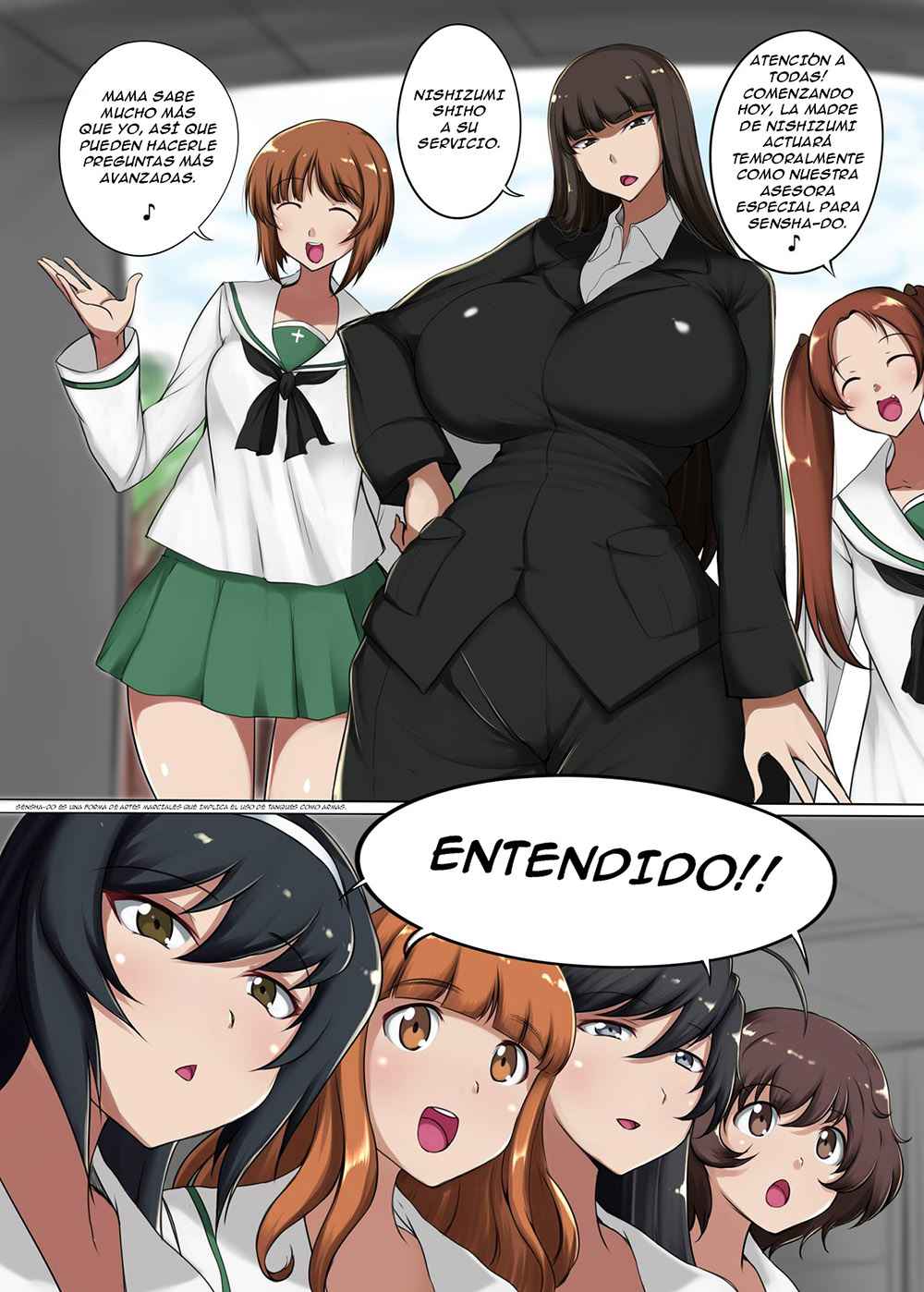 [Joibo no Juunin (LuxembourgsDevil)] Musume no Chinpo to Tatakau Iemoto 2 (Girls und Panzer) [Digital][Spanish]