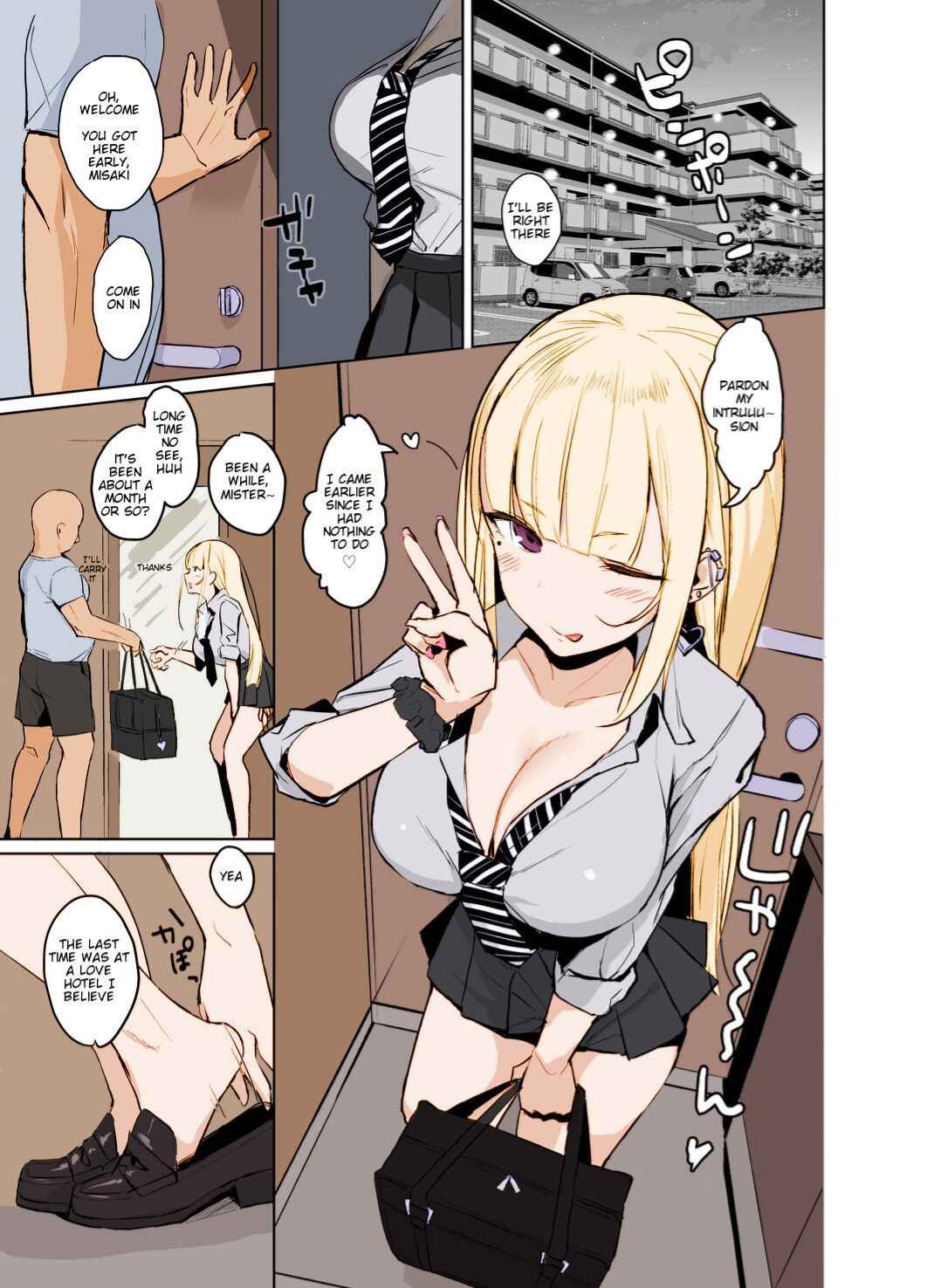 [EROTOMANIA (Nanae)] Ecchi na Gal JK ga Kyokon Zetsurin Oji-san to Pakoru Yatsu. [English] [Nisor] [Colorized] [Miss One Life] [Digital]