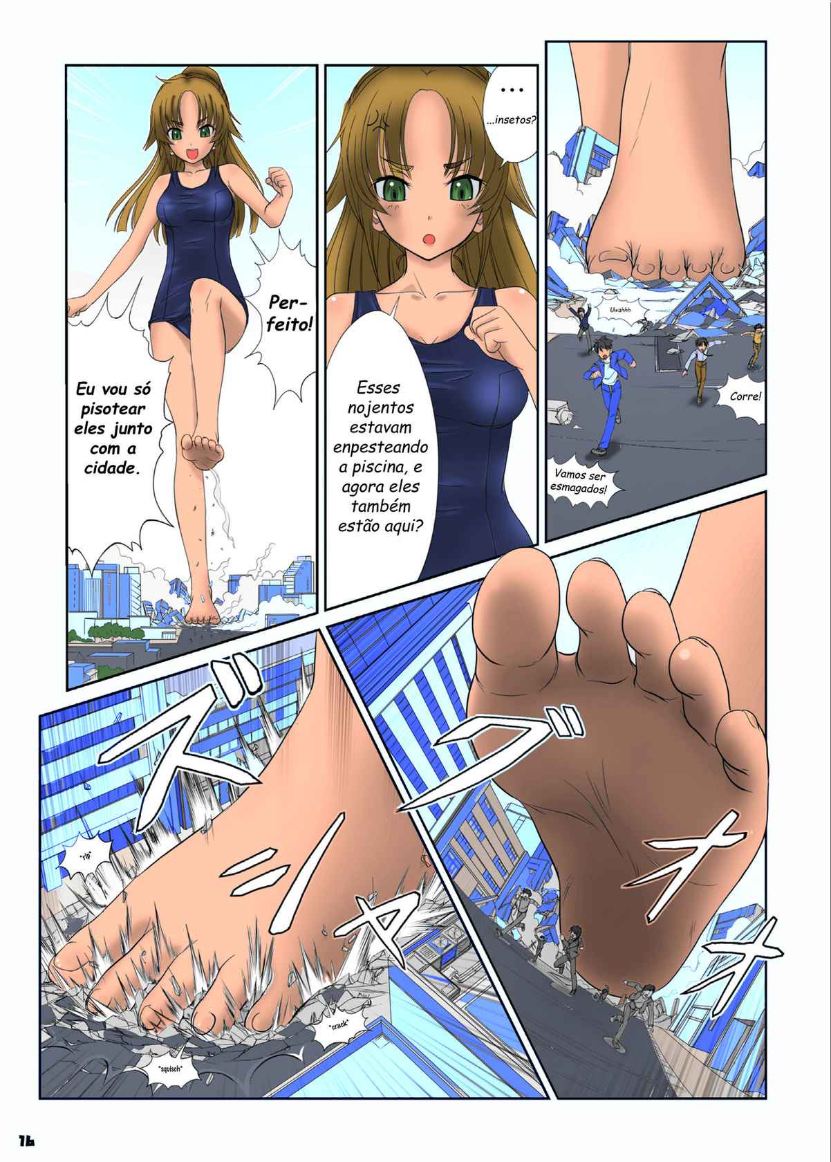 [Ashurame Gajoh (Hakuto)] Toaru Shoujo no Miniature Play   A Certain Specific Girl's Miniature Play (Big Girl Crushed Us) [Portuguese-BR] [Digital]