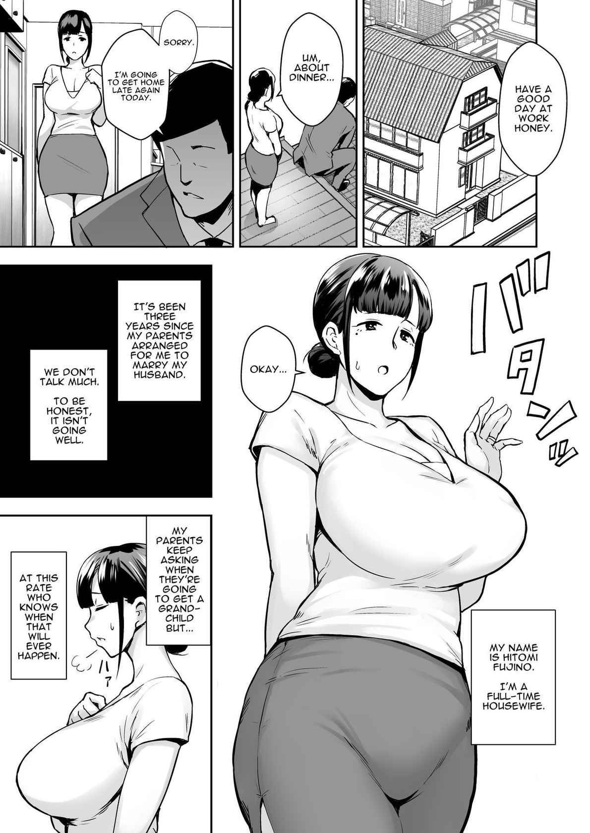 [Golden Bazooka (Gagarin Kichi)] Netorareta Bakunyuu Seiso Zuma Hitomi -Oikko ni Torotoro ni Tokasaremashita- | Housewife NTR Stealing Hitomi - A Prim And Proper Housewife With Big Tits [English] [Darg777]