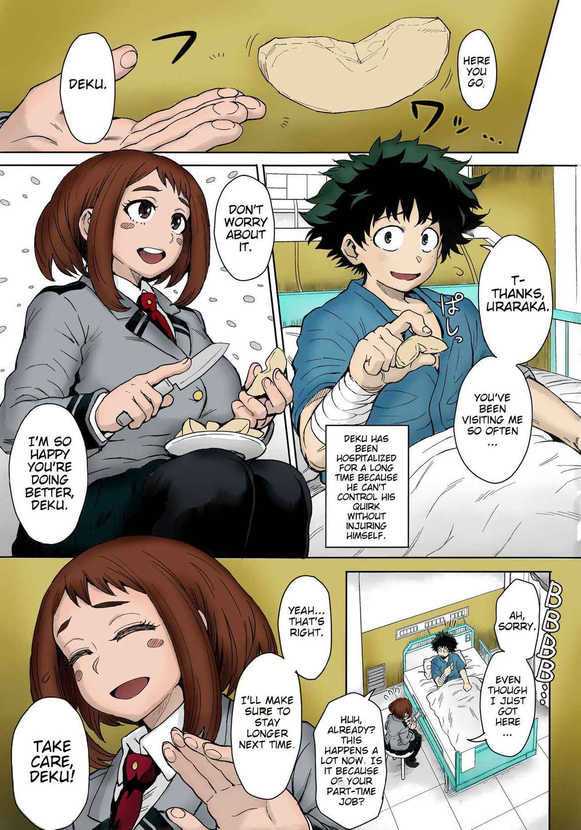 (C90) [Eight Beat (Itou Eight)] Uraraka Ura Fuuzoku | Uraraka's Behind-the-Scenes Prostitution (Boku no Hero Academia) [English] [TekColor] [Colorized]