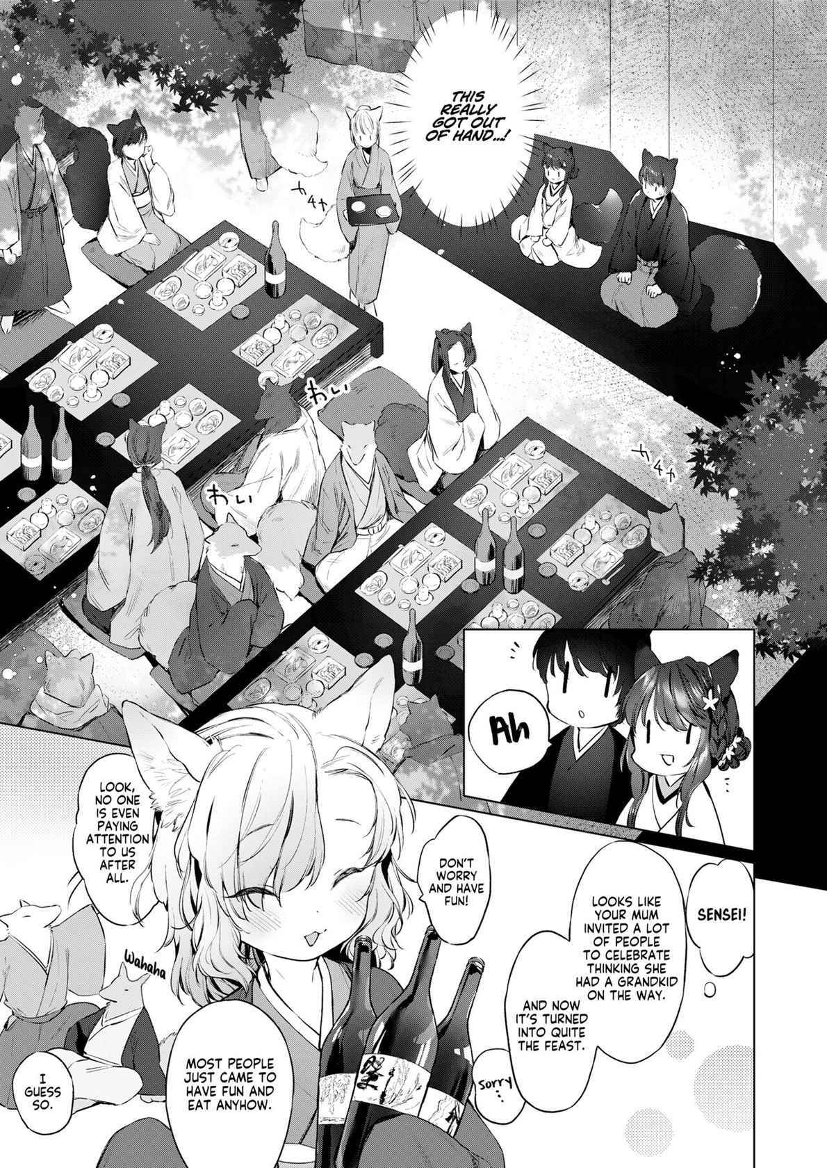 [Mutou Mato] Yowai 200 Chai Okitsune-chan to Oshidori Fuufu Seikatsu. Dai 4 Wa | 200 Year Old Fox Girl and Her Happily Married Life. Part 4 (Towako Oboro Emaki Hiro) [English] [LoliAce]