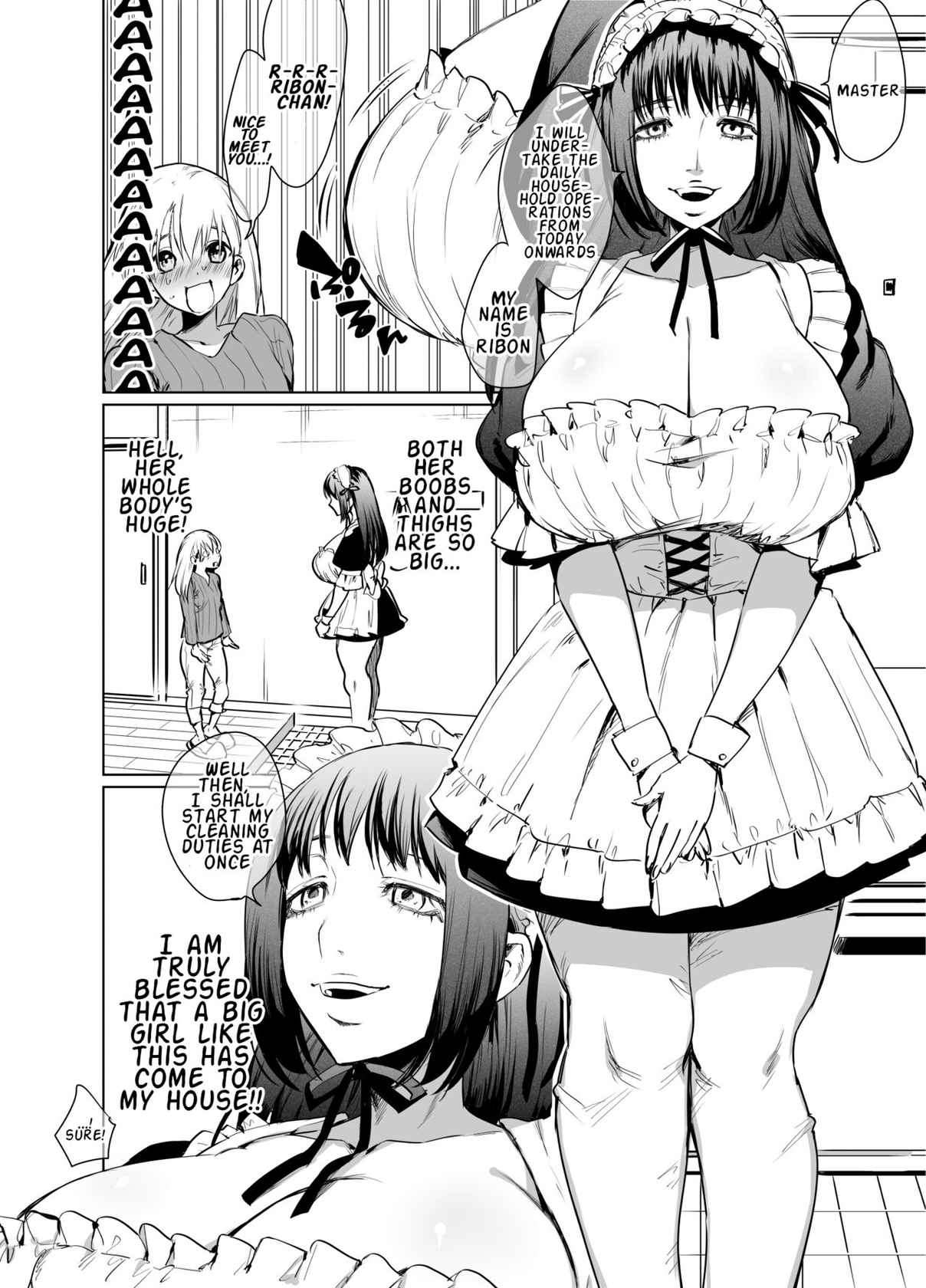 [Tosha Pink (Chimeda)] Futanari Maid no Ribon-chan [English] [Mr_Person]