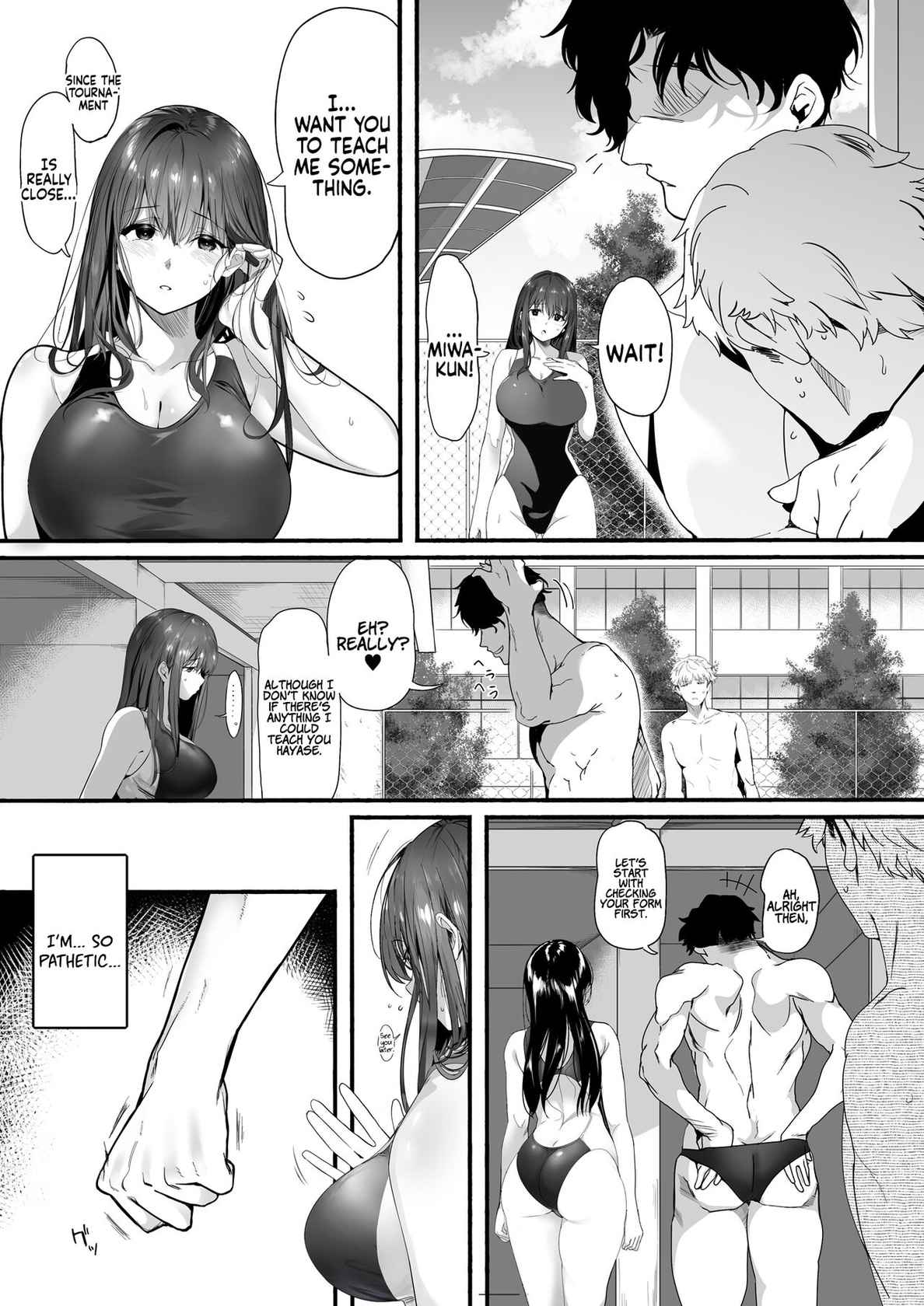 [Kansai Gyogyou Kyoudou Kumiai (Marushin)] Suieibu no Seisokei Osananajimi ga DQN ni Moteasobareru Ichibushijuu | The Whole Story of My Neat Childhood Friend in the Swimming Club Being Toyed With by a Dumbass  [English] [Coffedrug] [Digital]