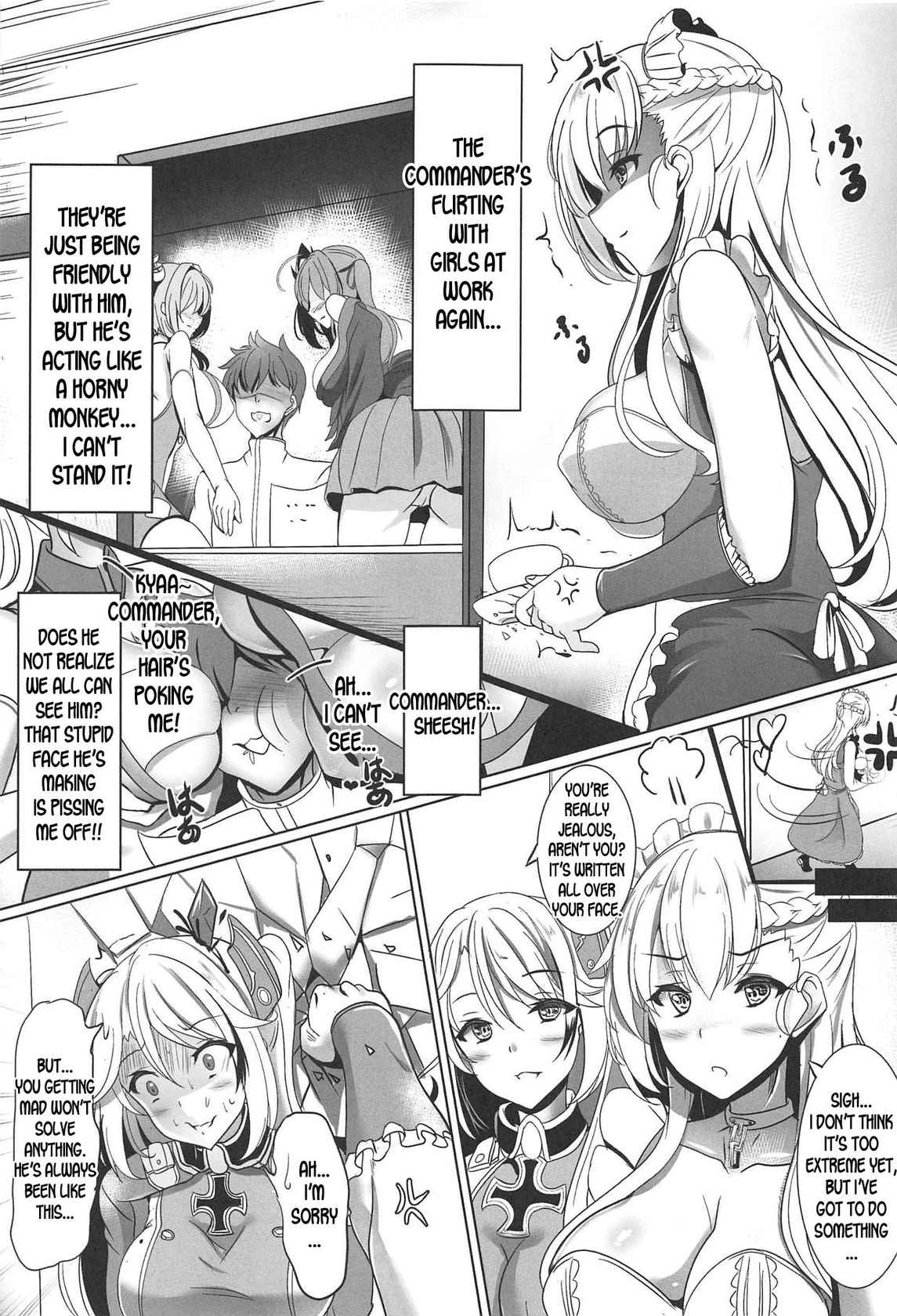 (C95) [Blackwing (Senrabanshou)] Maid-san no Nayami (Azur Lane) [English] [desudesu]