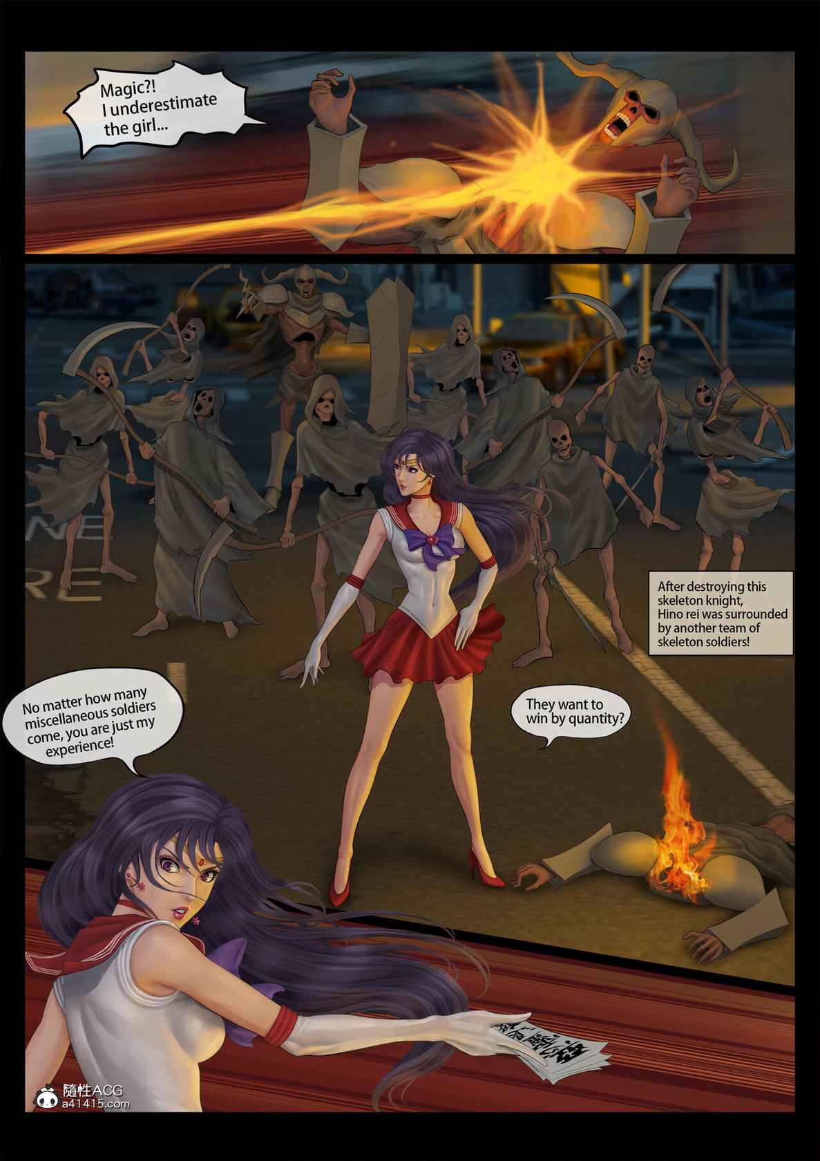 [feather] sailor mars final battle part1 ENG