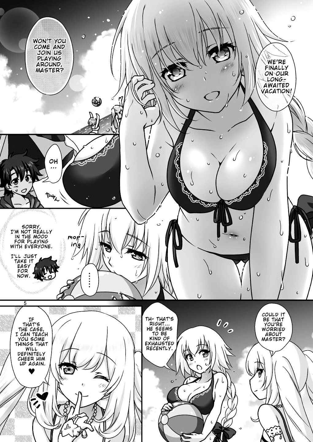 [Marimo-ya (Mori Marimo)] Jeanne & Marie Mizugi de Gohoushi | Jeanne's & Marie's Swimsuit Service (Fate/Grand Order) [English] [Lakshmi-Translations] [Digital]