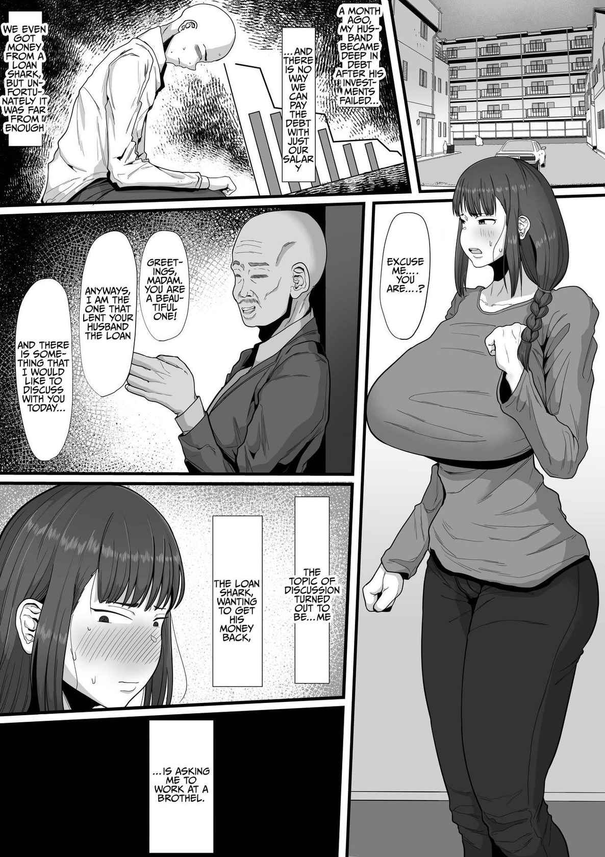 [Ebi no Implant (Shrimp Cake)] Futanari Hitodzuma nā Ashita Kara Fūzoku de Hataraite Kurenai ka Fūzoku Ochi | The corruption of a futanari wife at the brothel [English]