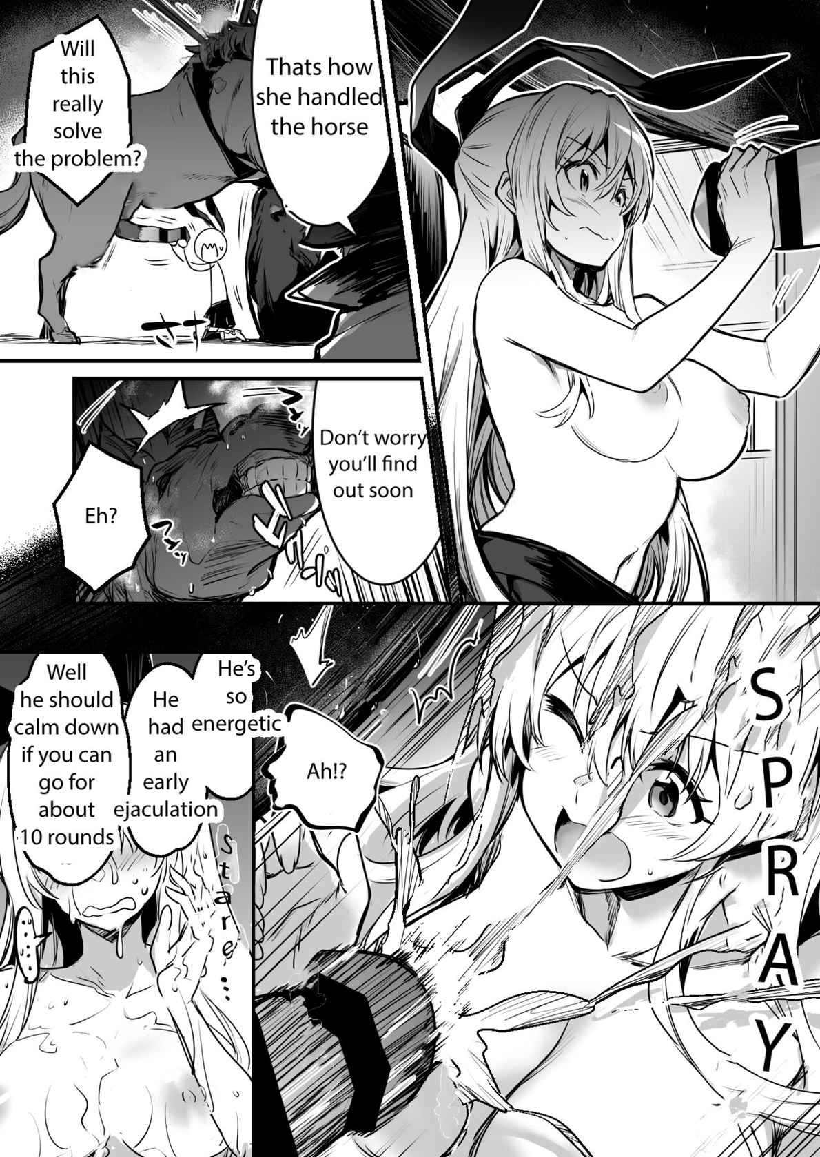 [Lefthand] Adventure-chan helps the lustful horse cum so he'll carry her away (Fruit Translations)