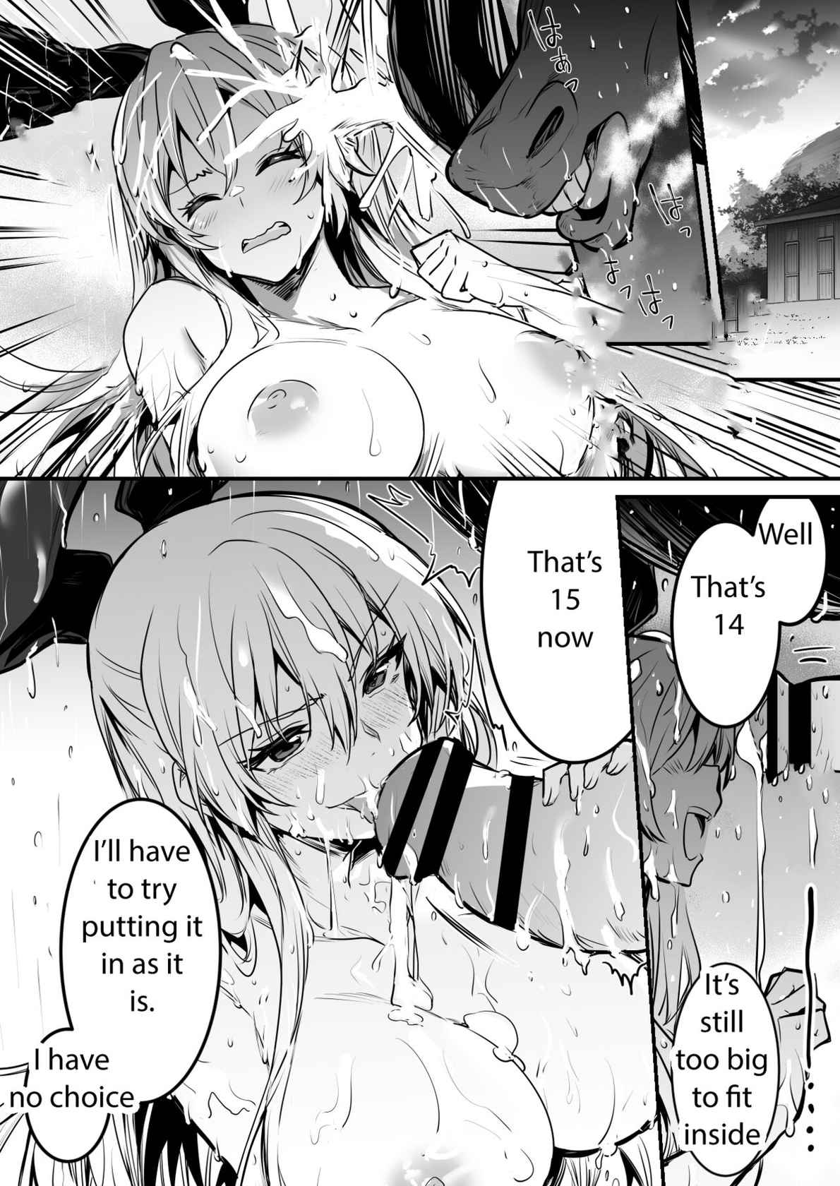 [Lefthand] Adventure-chan helps the lustful horse cum so he'll carry her away (Fruit Translations)