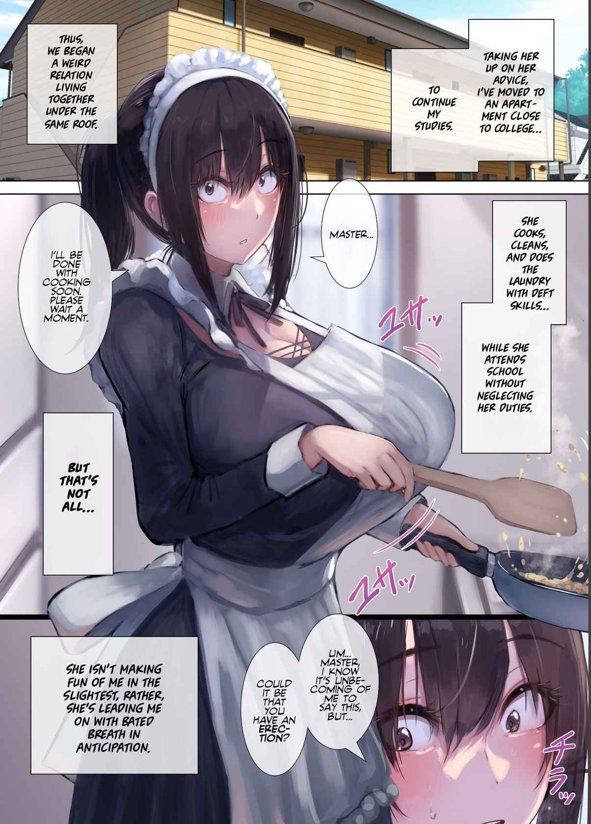 [4390works (Natsuishi Nana)] Gokuama -Yonpakugan No Maid San- | Super Sweet Crazy-eyed Maid [English] [Team Rabu2]