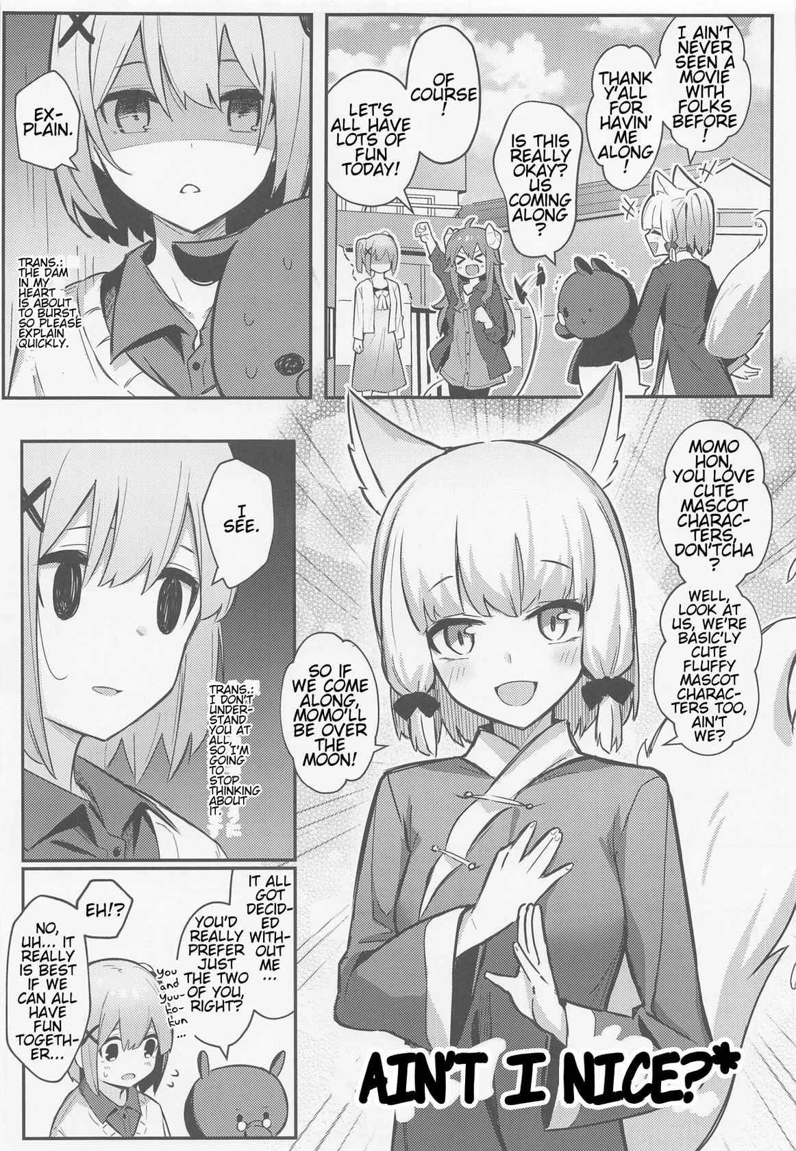 (Natsu no Doujinsai 2022) [Bochi Bochi no Ki (Borusiti)] Momo-chan Yamiochi Shita!? (Machikado Mazoku) [English] [estradiol]