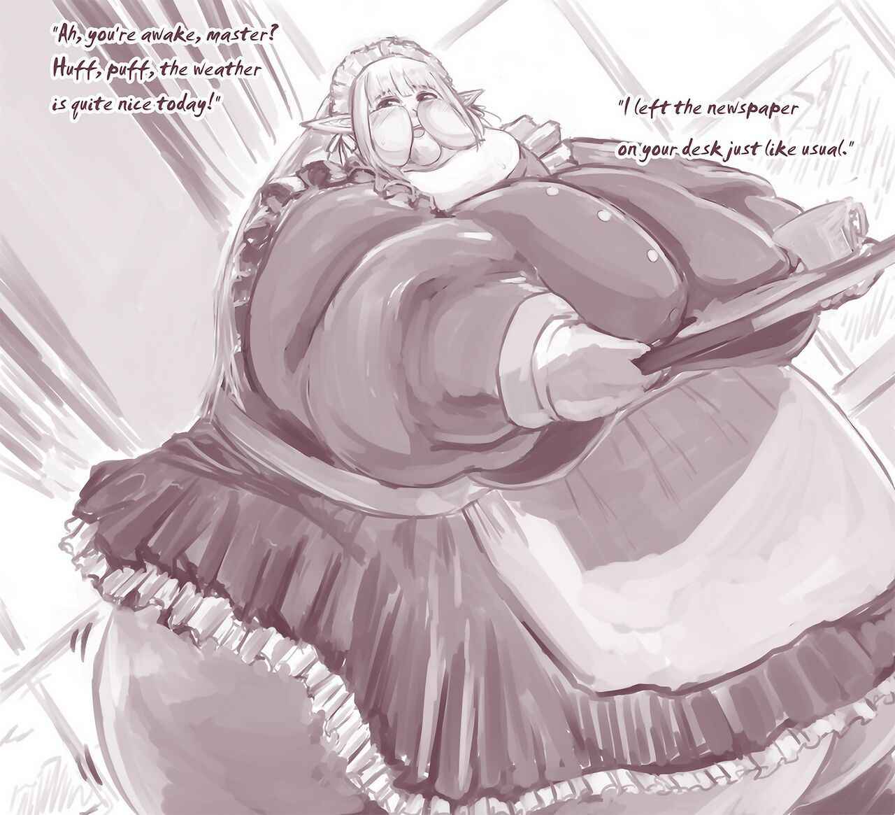 [Kahuurinzan/Huurin Kazaan] A Regular Weekday for a Cute, Super-Obese Elf [English] (ongoing)