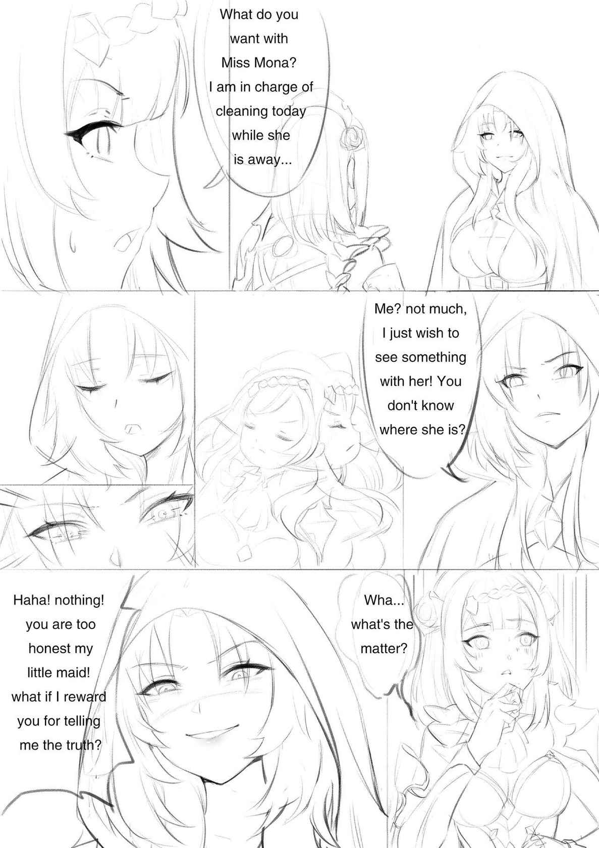 [Sketch] Mona's curse : the big cleanup