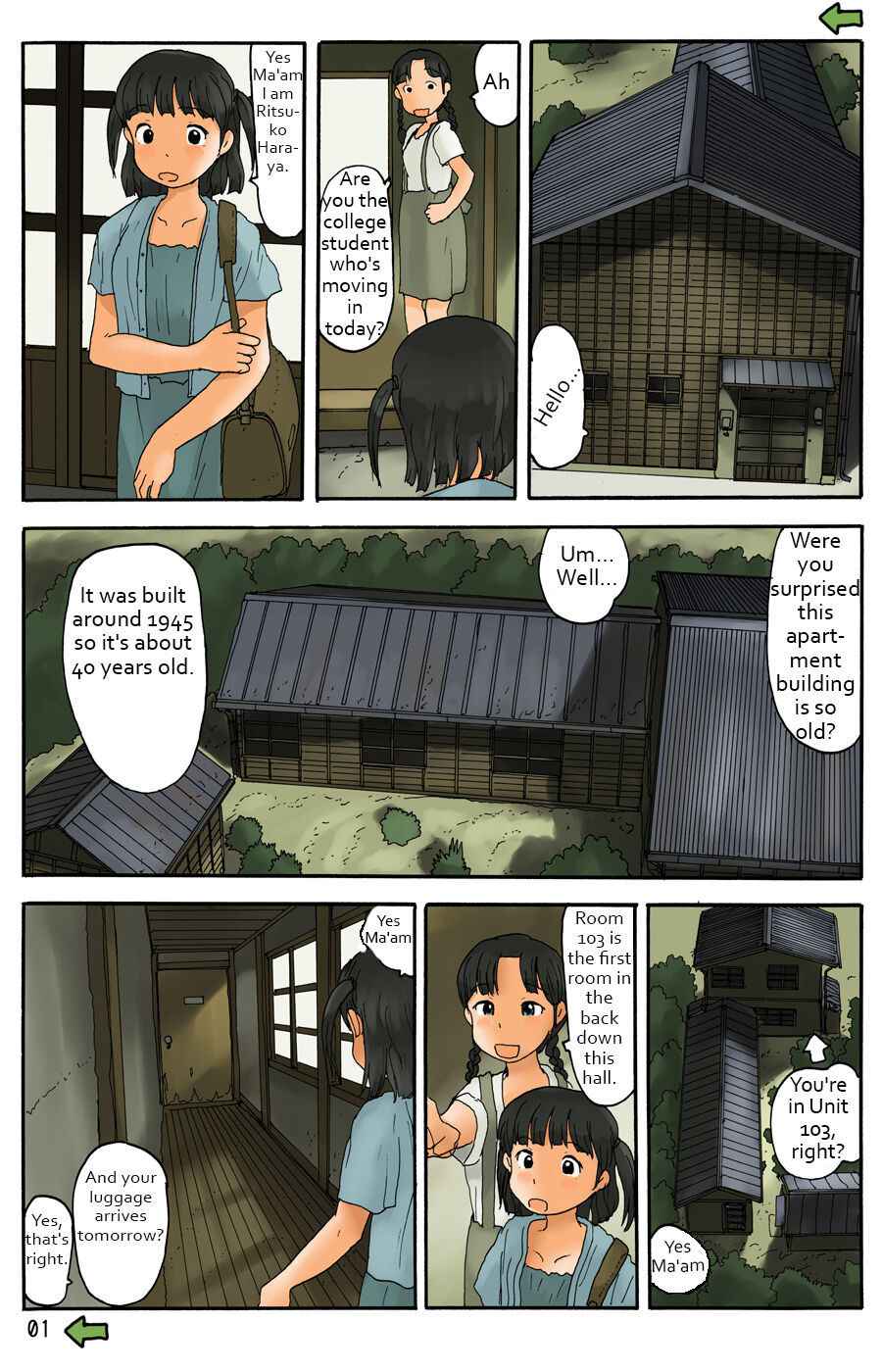 [Awatake (Awatake Takahiro)]  Apaato no Nakaniwa ni | To the Apartment Building's Courtyard (Mysterious Posts series #3)