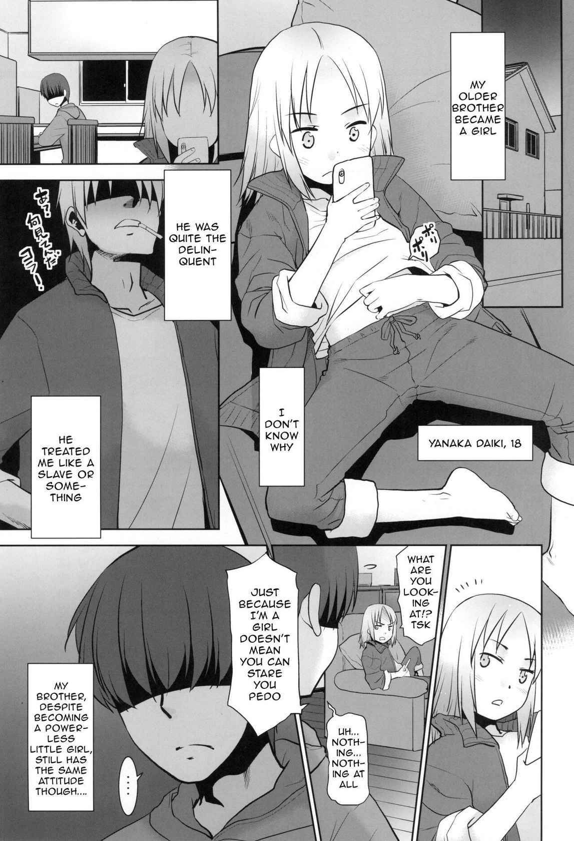 (COMITIA140) [T.4.P (Nekogen)] Uchi no Aniki ga Onna no ko ni natta kara Minna de Mawasou ze! [English] [nemdiggers12]