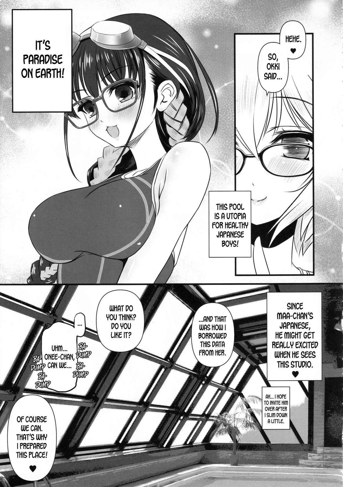 (COMIC1☆20) [Yakan Honpo (Inoue Tommy)] Megane Kyouei Mizugi Onee-chan Returns (Fate Grand Order) [English] [desudesu]