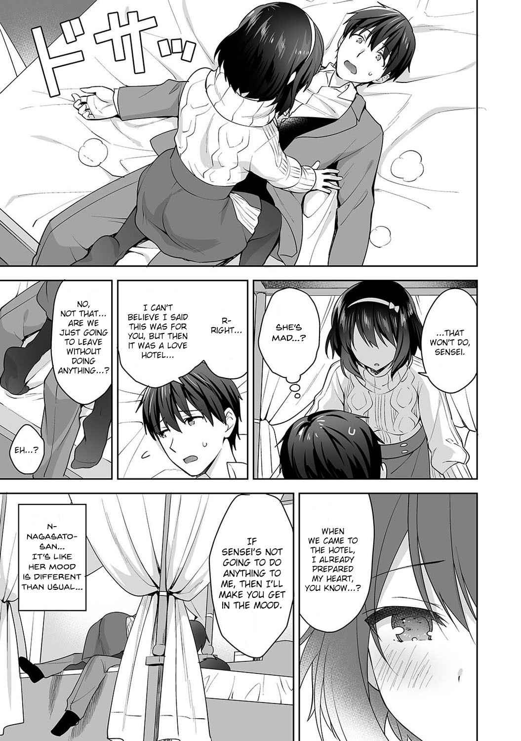 [Fuyuichi Monme] Amayakashi Jouzu no Nagasato-san~ Hokenshitsu de Yoshi Yoshi Ecchi!~ Ch. 9 [English]