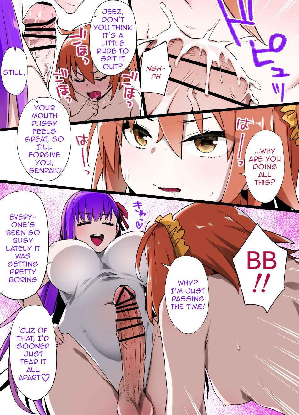 [kusayarou] A manga where Futanari BB brainwashes Chaldea [English]