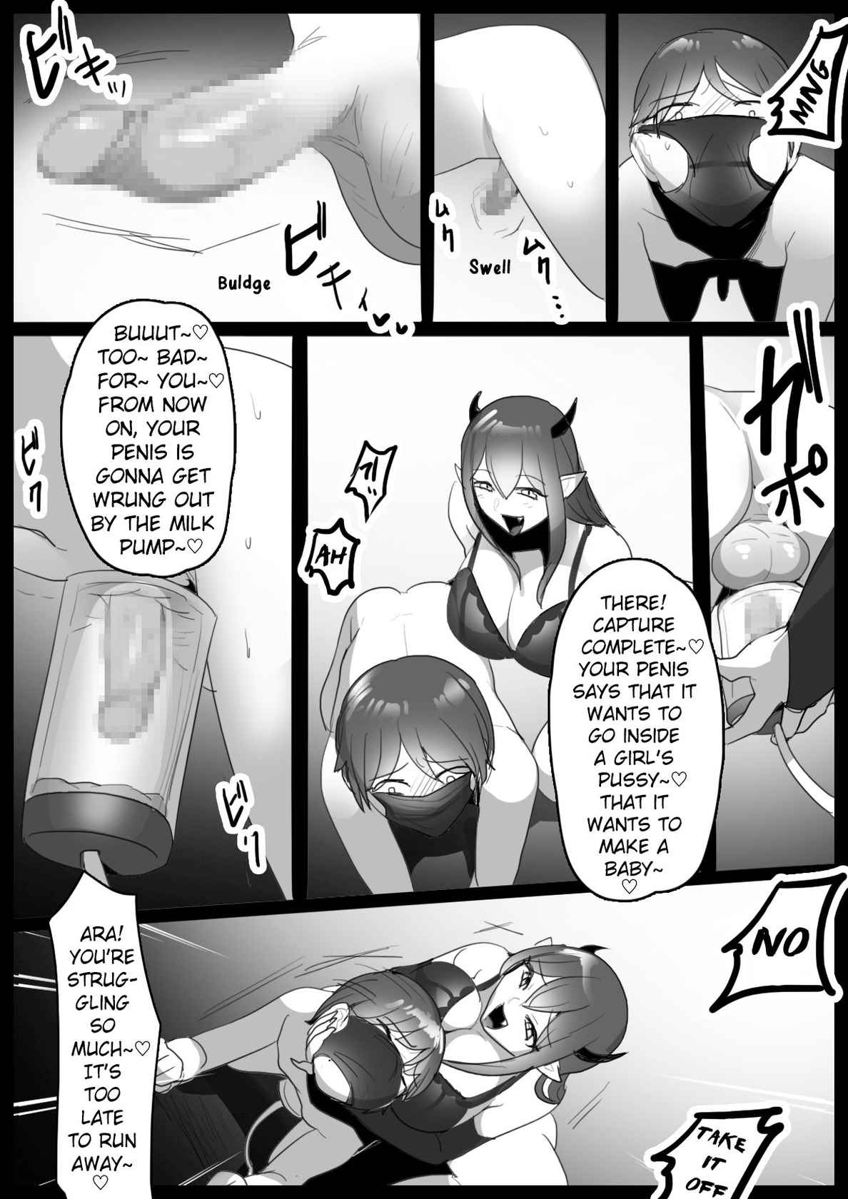 [Permission (Toppogi)] Sakubatsu ~Succubus Shimai ni Kachiku ni sarete Ochinchin o Shiborasechau Ohanashi~ | Sakubatsu ~Turned into Livestock and Getting our Penises Milked by Succubus Sisters~ (English) (Pangean)