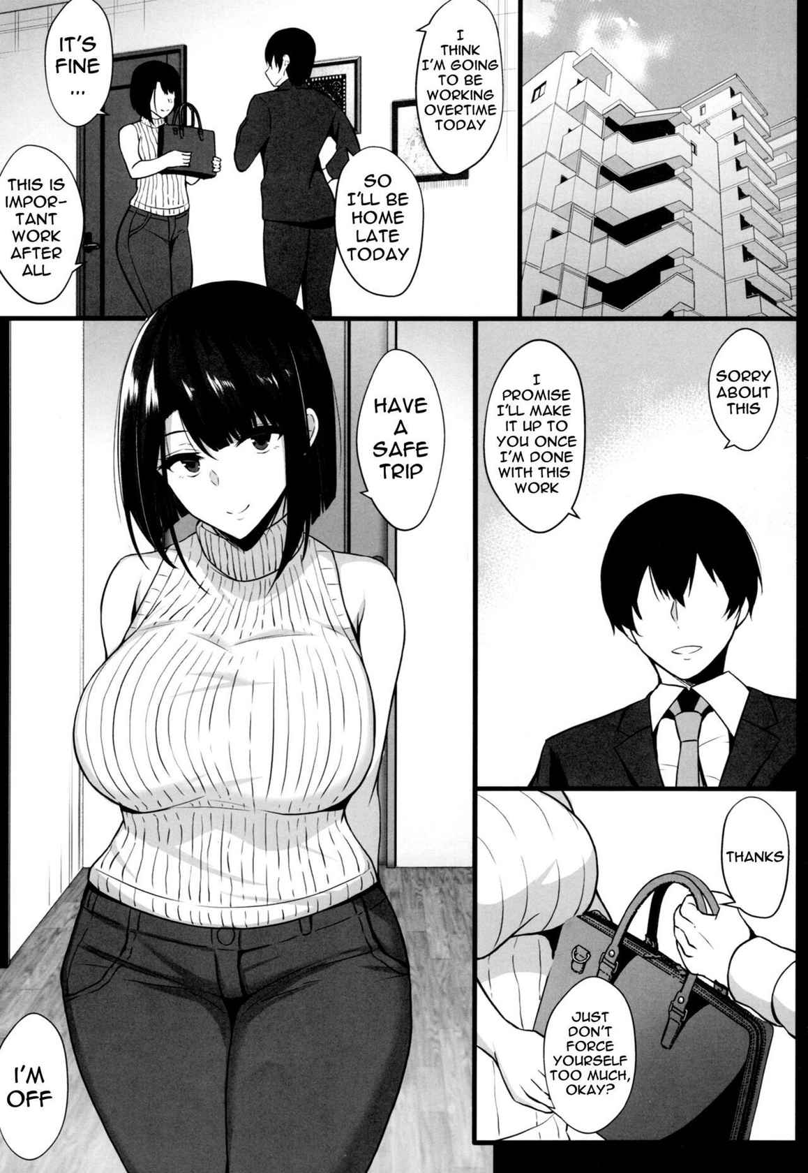 [Asami Aozora] Shakkin Hensai no Tame ni Hitozuma ga Netorareru Ohanashi | This Wife Cheats On Her Husband In Order To Repay Her Debts [English] {Doujins.com}