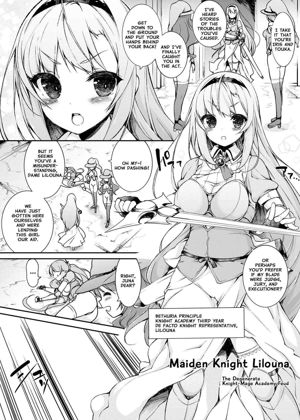 [Massaratou (Motomushi)] Onna Kishi Sei Ruruna ~Kishi Mahou Gakuen Intan~ | Maiden Knight Lilouna ~The Degenerate Knight-Mage Academy Feud~ [Digital]