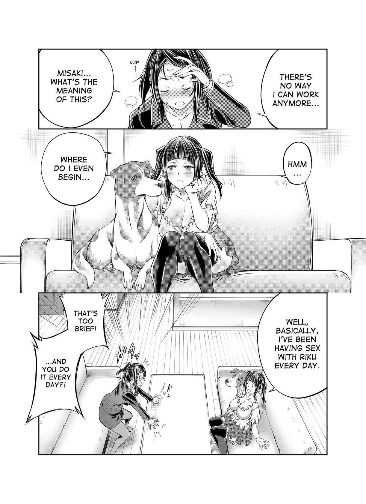 [Tenzen Miyabi] Musume no Kareshi wa Wan-chan! Okaasan Yurushimasen! My Daughter's Boyfriend is a dog. As her mother, I won't allow it! [English][desudesu][Digital]