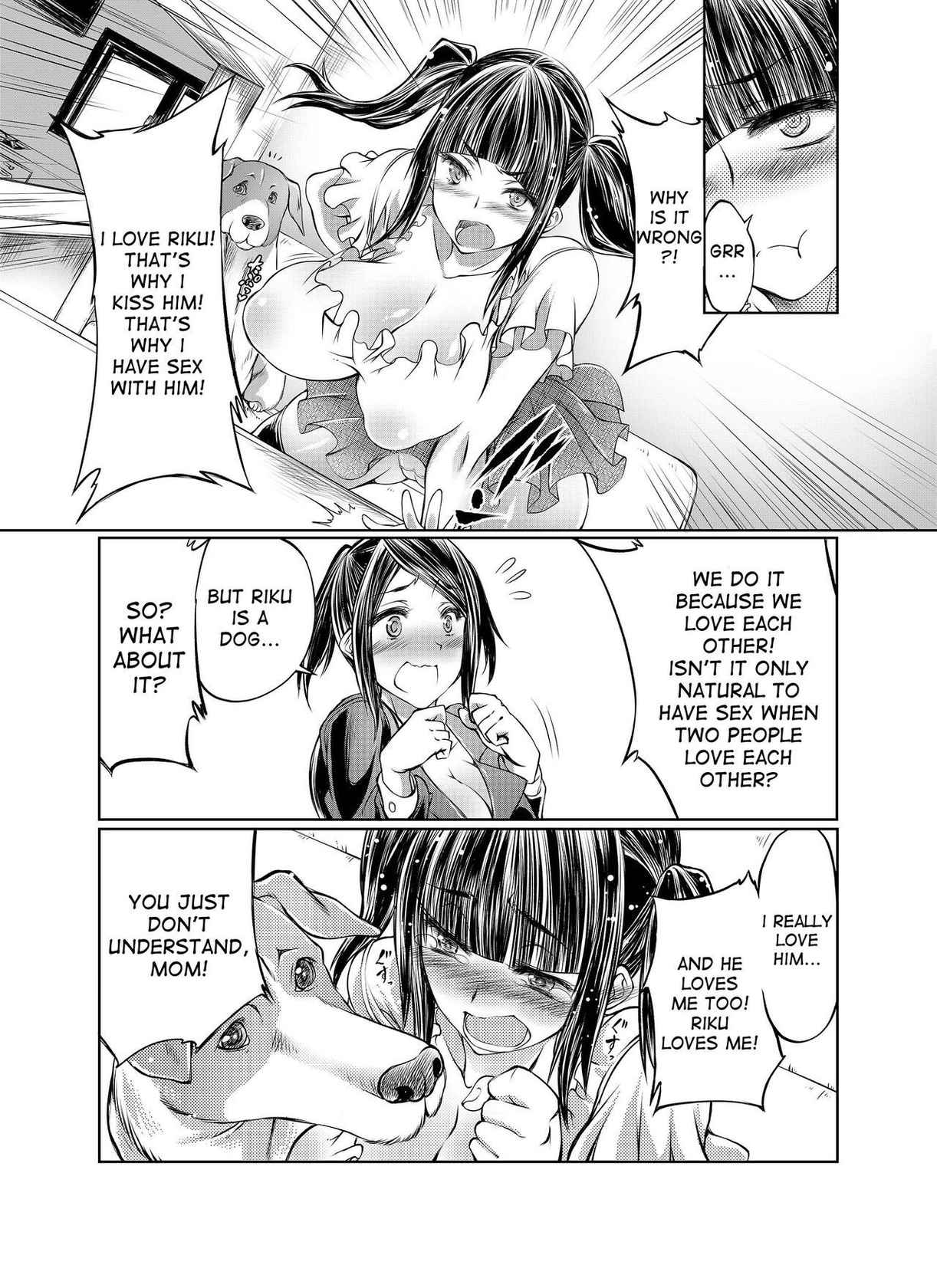 [Tenzen Miyabi] Musume no Kareshi wa Wan-chan! Okaasan Yurushimasen! My Daughter's Boyfriend is a dog. As her mother, I won't allow it! [English][desudesu][Digital]