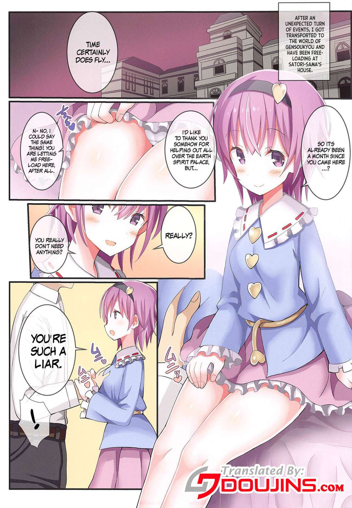 [Nanmin Festival (Gibuchoko)] Satori-sama no Heya ni Isourou Sasete Morattara… | Sleeping Together In Satori-sama's Room... (Touhou Project) [English] {Doujins.com}