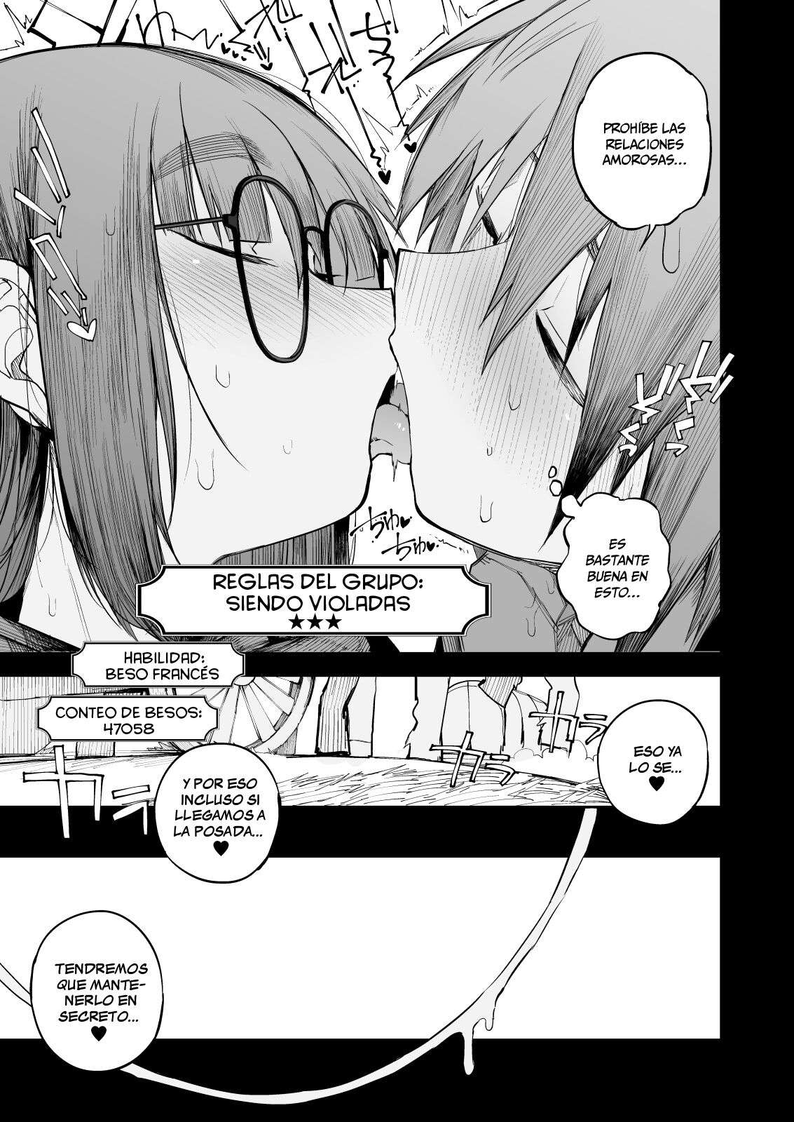 [Naitou2 (F4U)] Renai Kinshi no Yuusha Party ni Mukanai Jimiko no S-kyuu Dosukebe Status [Español] [Chunchunmaru Translations] [Digital]