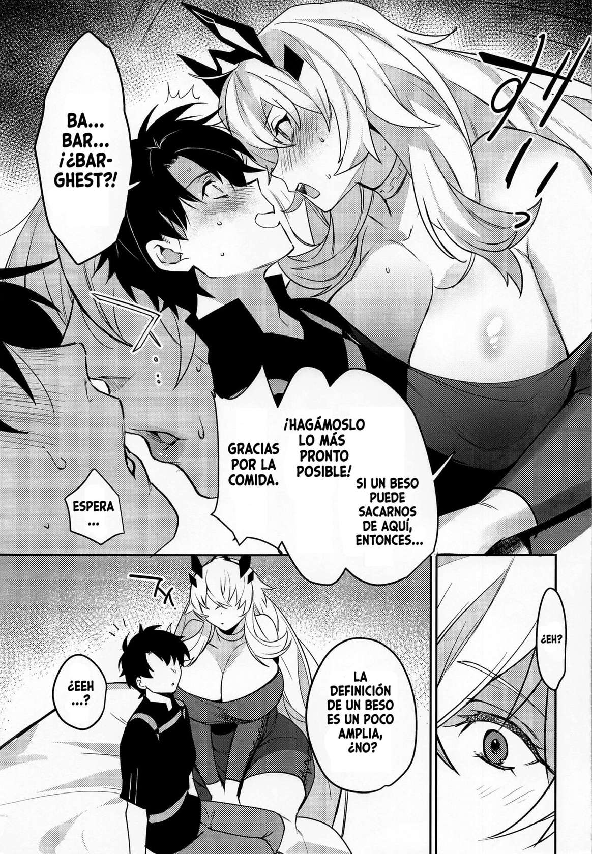 (C100) [Ash wing (Makuro)] Kimi to Kiss Shinai to Derarenai Heya (Fate Grand Order) [Spanish]