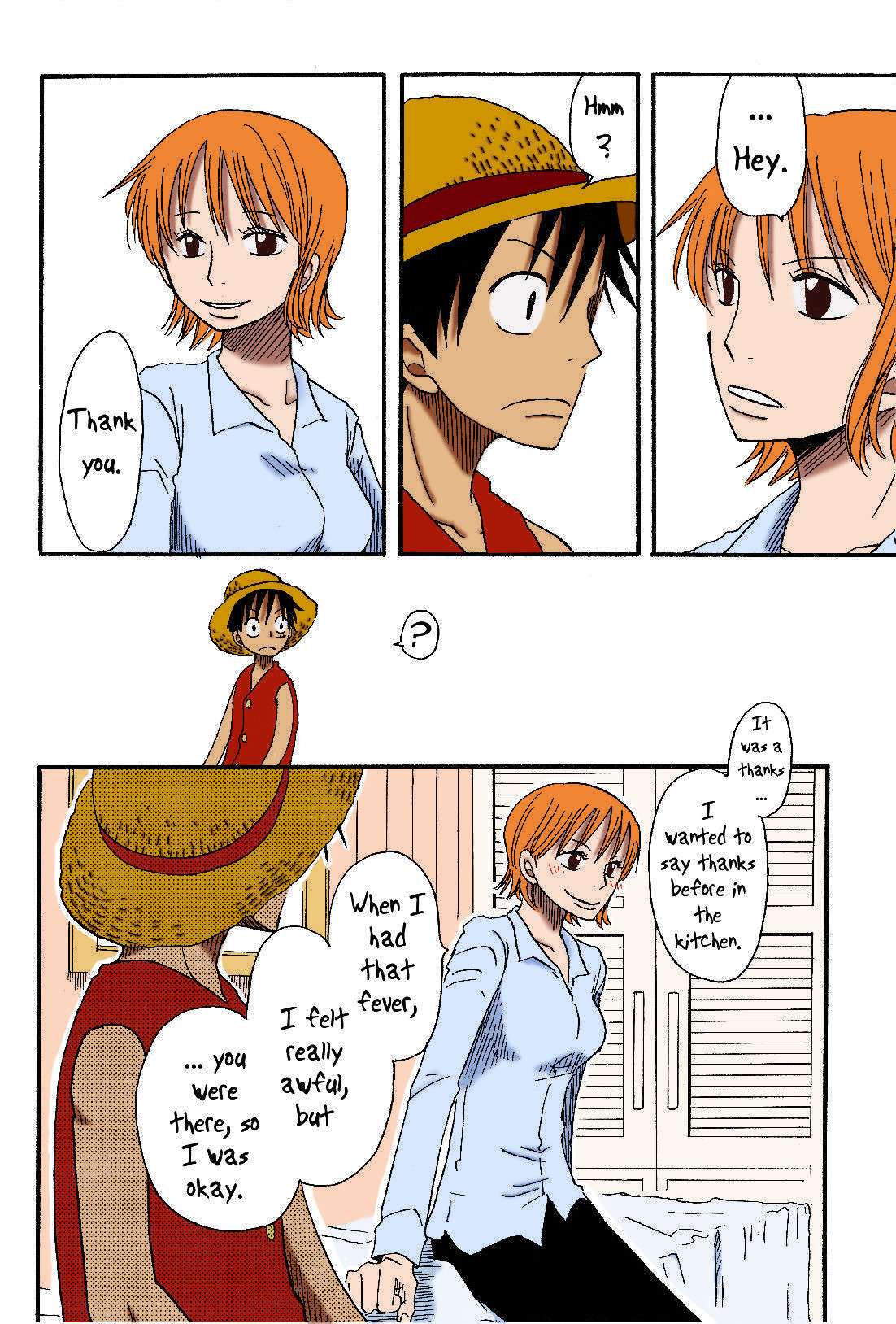 [CHANNEL KING (Fujisaki Kazuko)] Dakishimetara Kiss o Shiyou. (One Piece) [English] [Colorized]