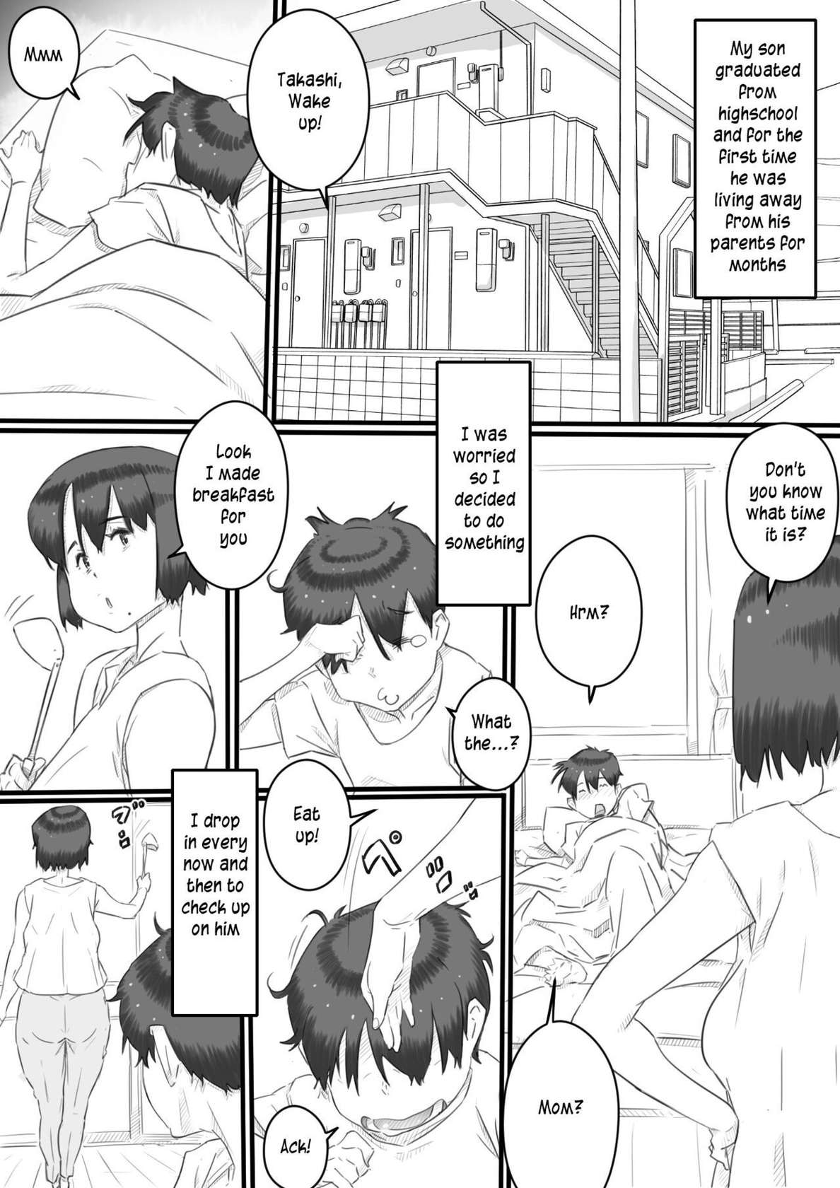 [Hirekatsu] Hitorigurashi no Musuko no Heya de | Staying over at my son's apartment [English] [innyinny]