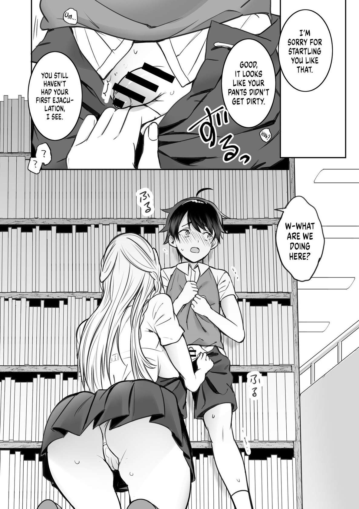 [Nukunukujima (Akai Same)] Toshokan de Shiriatta Onee-san ni Ecchina Koto o Sarechau Hanashi | A Story About the Lewd Things the Onee-San I Met at the Library Does to Me [English] [RedLantern]