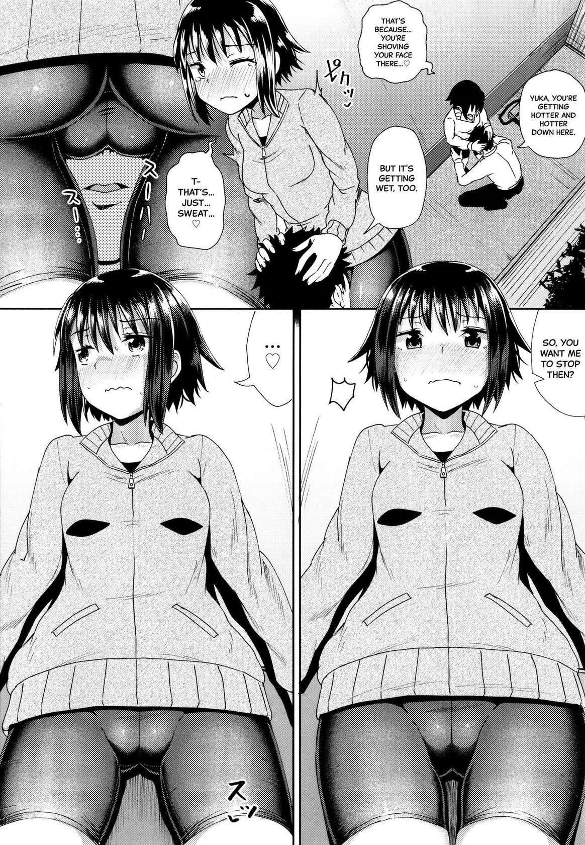 [Poncocchan] Kouhai Kanojo to Supatchiri | My Kouhai gf and her Tight-Fitting Spats (Yarashii Kibun ni Naru Appli Ane to Ore to Imouto to) [English] [Black Grimoires]