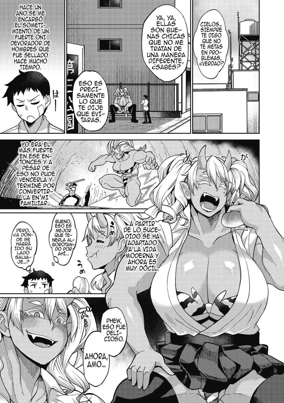 [Yumano Yuuki] Oni Musume no Aibou | Una Chica Oni Y Su Amado Companero (COMIC GAIRA Vol. 06) [Spanish] [Anime no Mansebia]