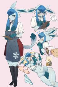 [Gudl] Glaceon Barista (Pokemon) [English] [Uncle Bane]