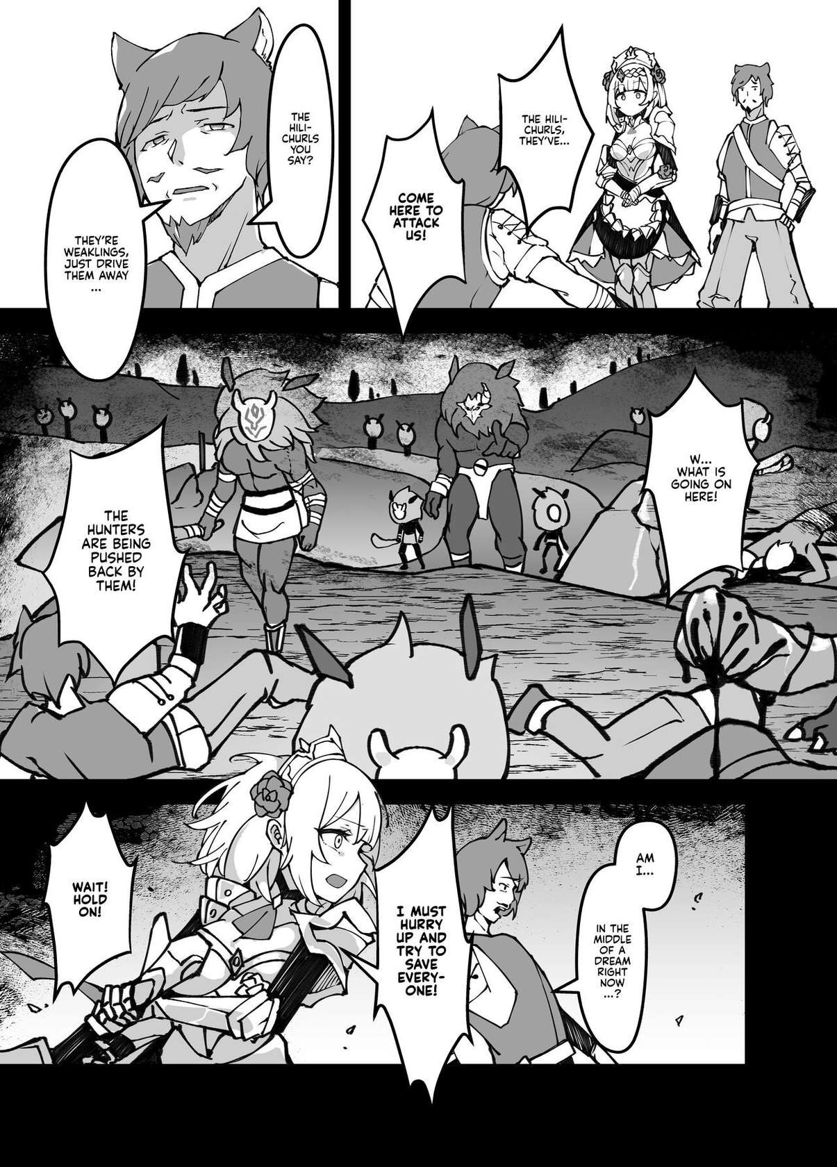 [Karouke (Karou)] The Attack of the Hilichurls II ~The Invasion's Prelude~ Noelle,Chivalric Blossom that withered~ (Genshin Impact) [English] [Kyuume] [Digital]