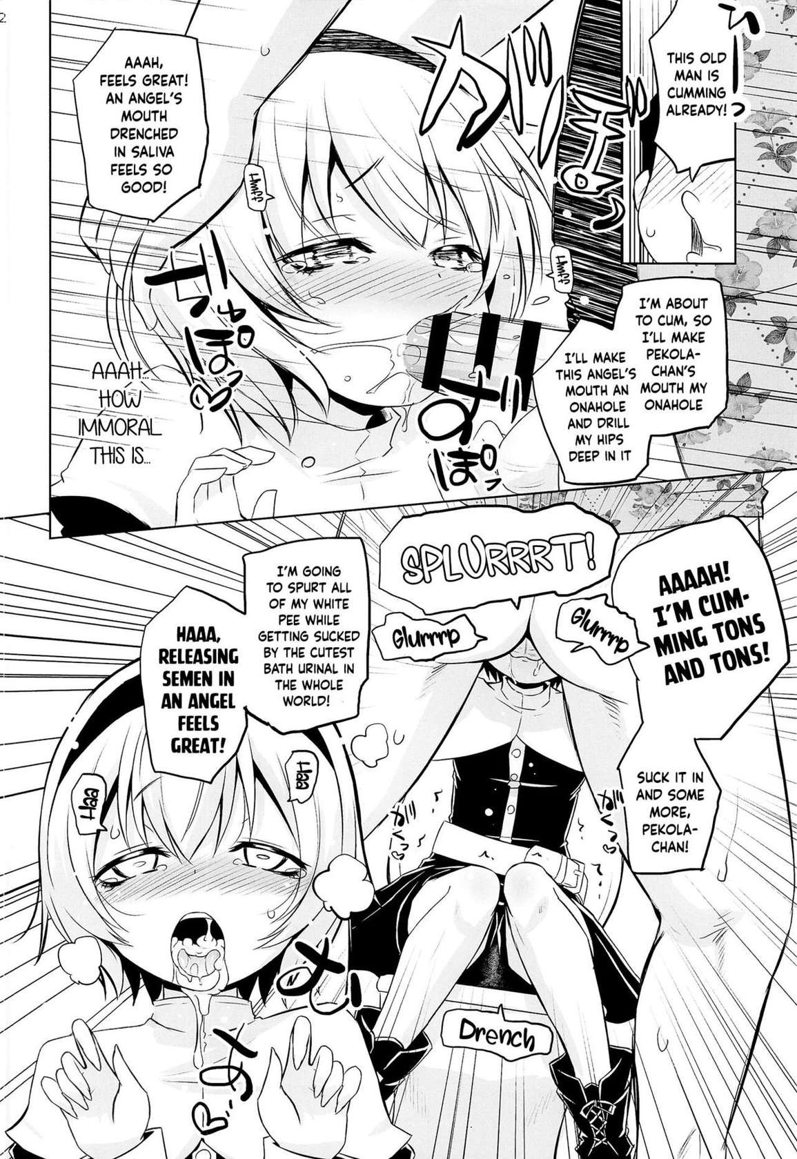 (C100) [Ororiya Enpitsudo (Murian)] Pekora-sama wa Datenshi. | Pekora-sama Is a Fallen Angel (Jashin-chan Dropkick) [English] {Doujins.com}