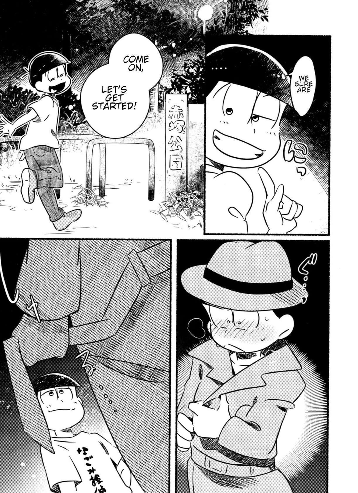 [Tsutsujishika (Tsujiuranaiko)] Inspector Choromatsu walks naked at night and does XXX in the public eye R18 book (Osomatsu-san) (English)