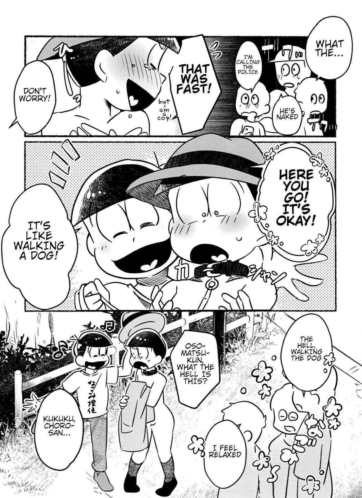 (Kahou wa Nete Matsu 30) [Tsutsujishika (Tsujiuranaiko)] Choromatsu Keibu ga Zenra de Yoru no Osanpo Shuujinkanshi no Naka xxxx Shichau R18 no Hon (Osomatsu-san) [English] {Chas}