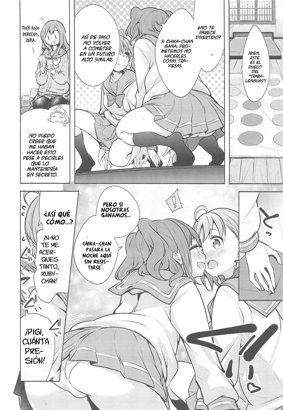 (Bokura no Love Live! 24) [Tohosanhun (Chada)] Kore de Kyouhan da ne? | Tú eres nuestra cómplice (Love Live! Sunshine!!) [Spanish] [ＭΛＸ]