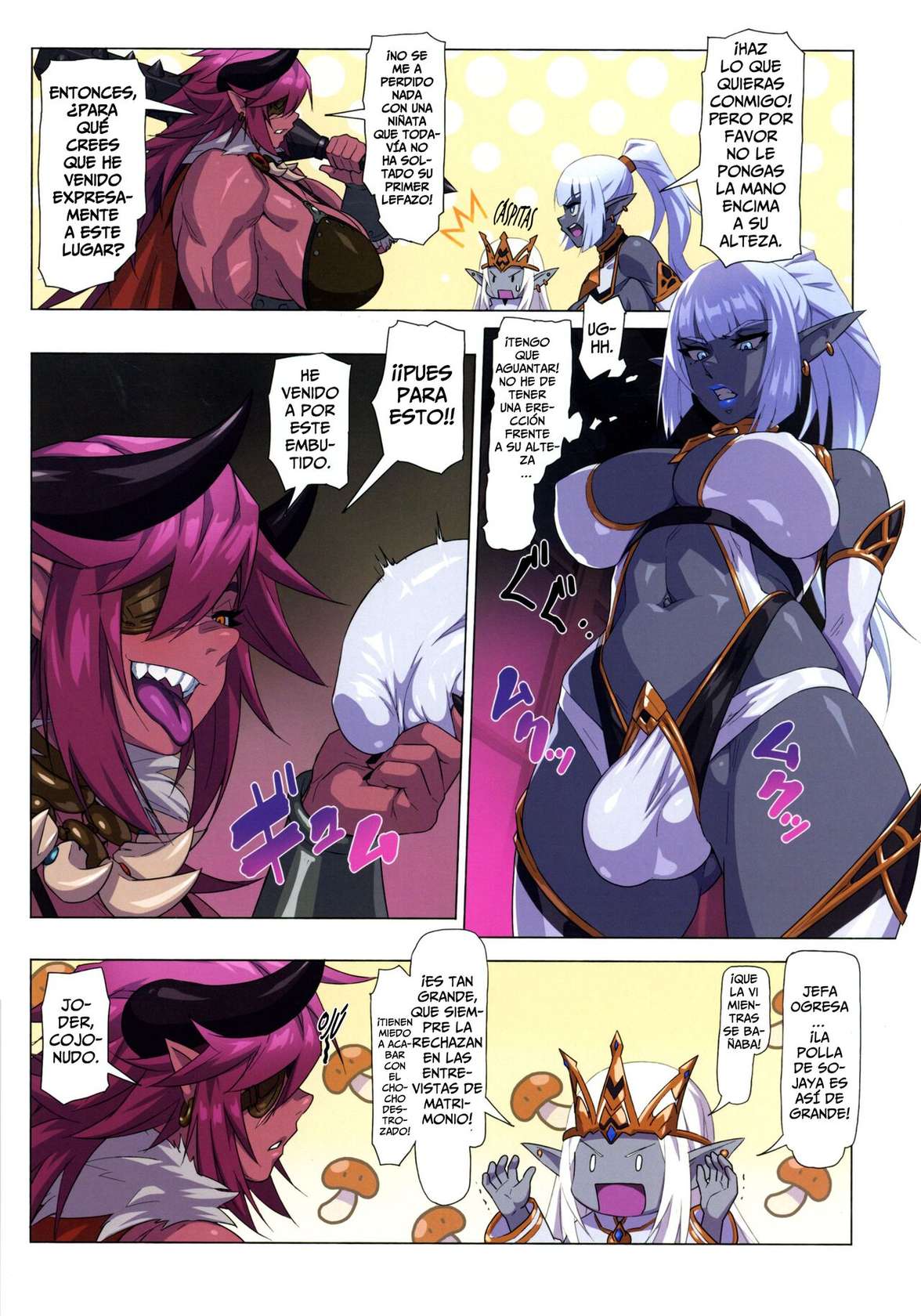 (C100) [M-ya (Mikoyan)] Ogresas Contra Elfas Oscuras ~ La Gesta de La Gestación - Ogre tai Dark Elf Ogre Hanshoku Dai Sakusen [Spanish] [Horchata Scans]