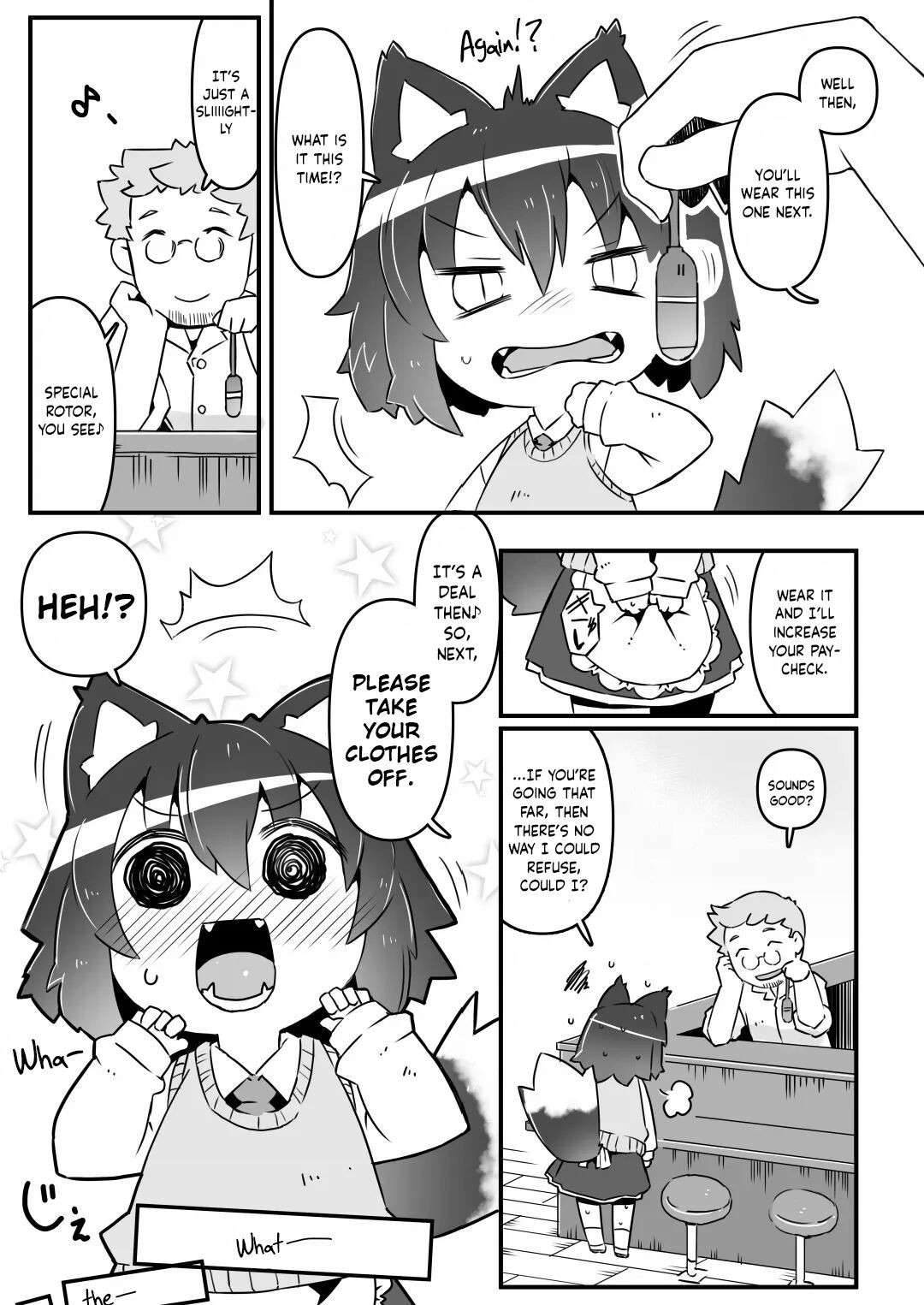 [Nijigen Koubou (Rioemon)] Ookami Baito to Ijiwaru Tenshu | Wolf Girl's Part-Time Job and the Meanie Master [English] [Keeez] [Digital]