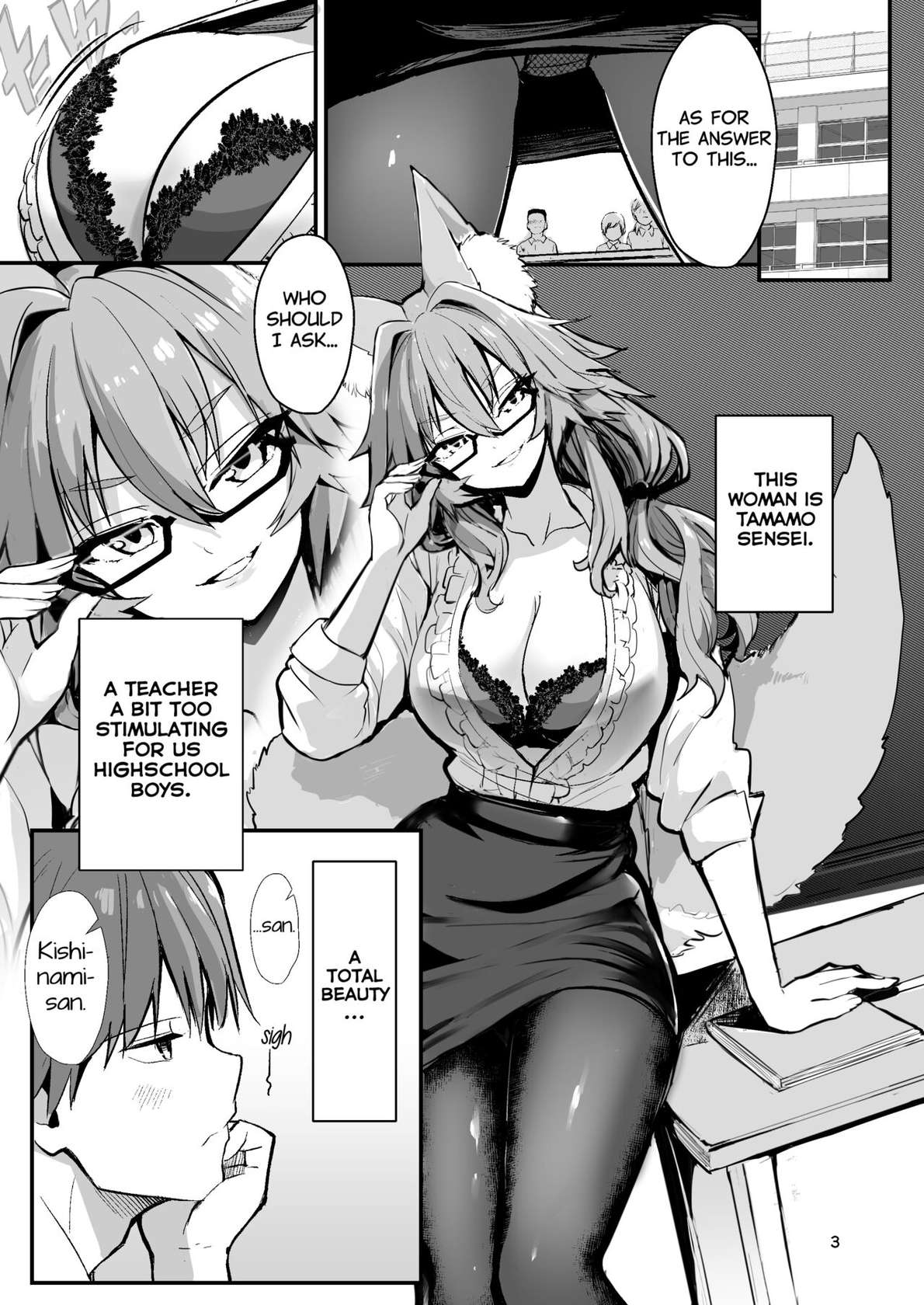 [Yamitsuki Honpo (Wise Speak)] Bijin Jokyoushi Tamamo-chan - Beautiful Female Teacher Tamamo-chan. (Fate/Extra) [English] {Mant} [Digital]