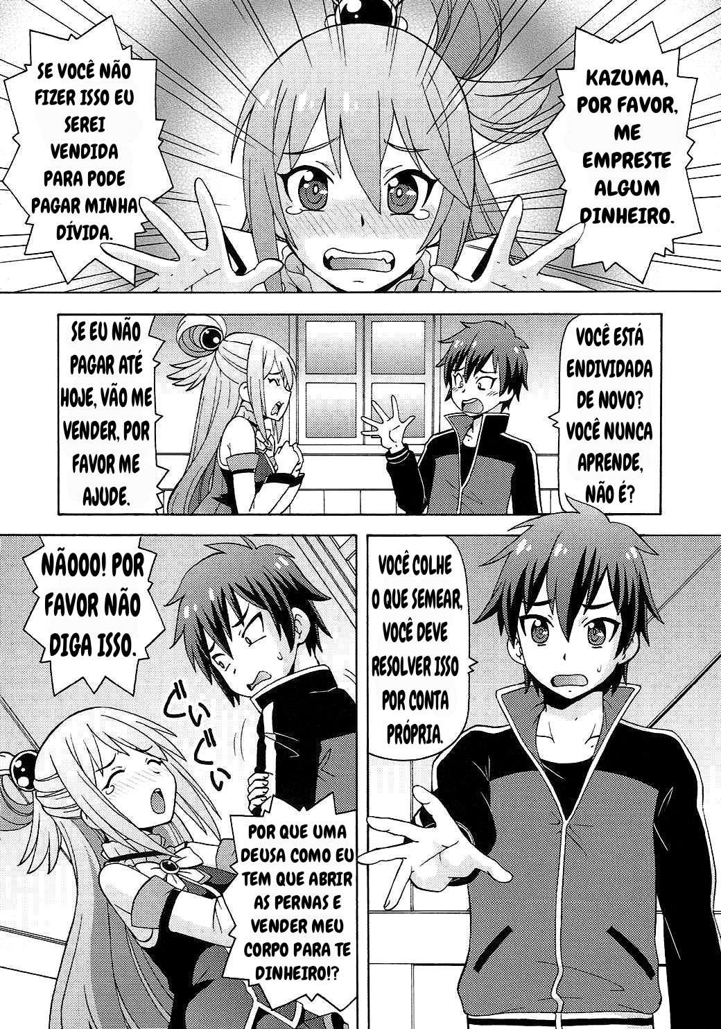 (COMIC1☆10) [Toraya (ITOYOKO)] Ero Subarashii Sekai ni Nakadashi o! 1 (Kono Subarashii Sekai ni Syukufuku o!) [Portuguese-BR]