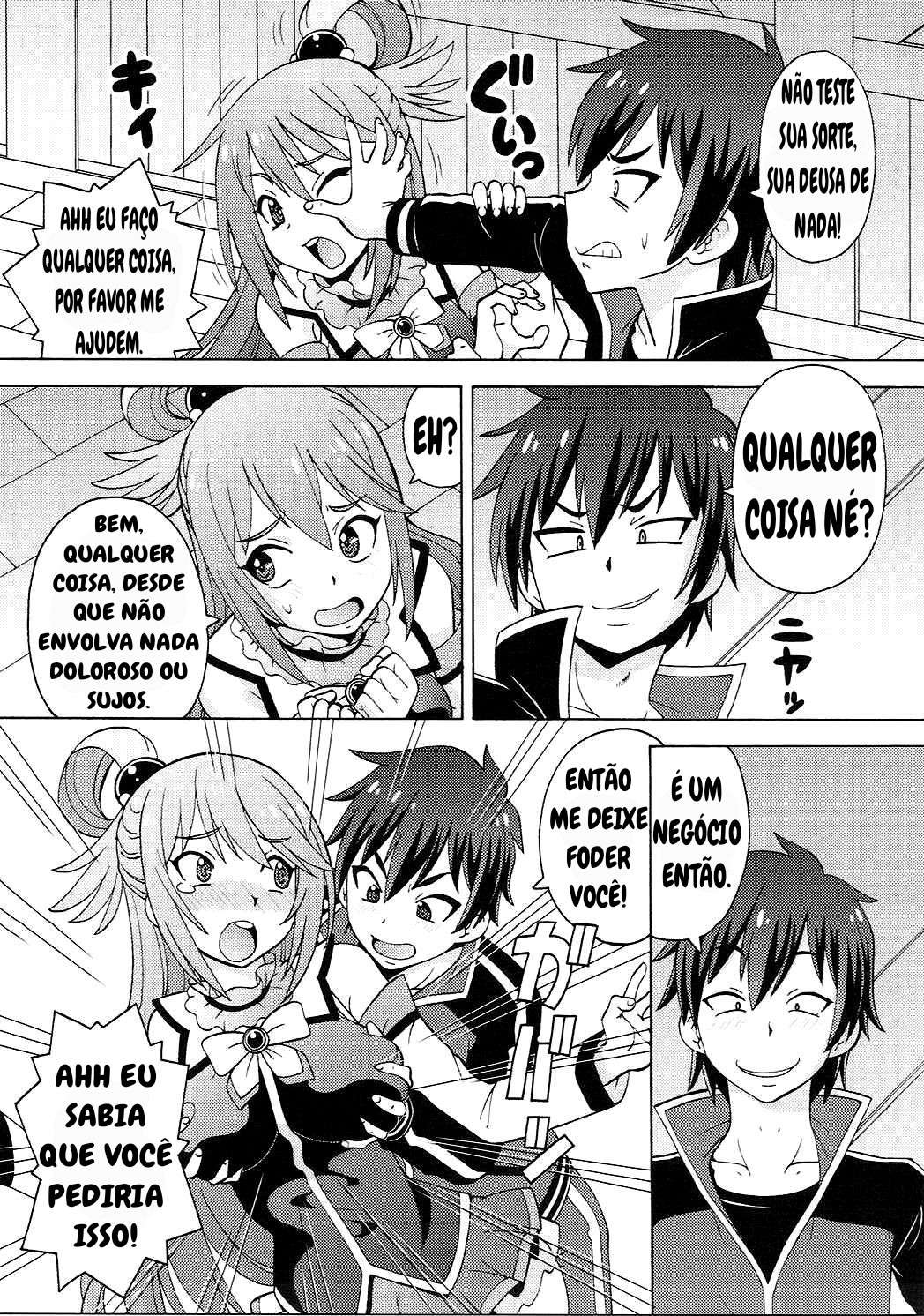 (COMIC1☆10) [Toraya (ITOYOKO)] Ero Subarashii Sekai ni Nakadashi o! 1 (Kono Subarashii Sekai ni Syukufuku o!) [Portuguese-BR]